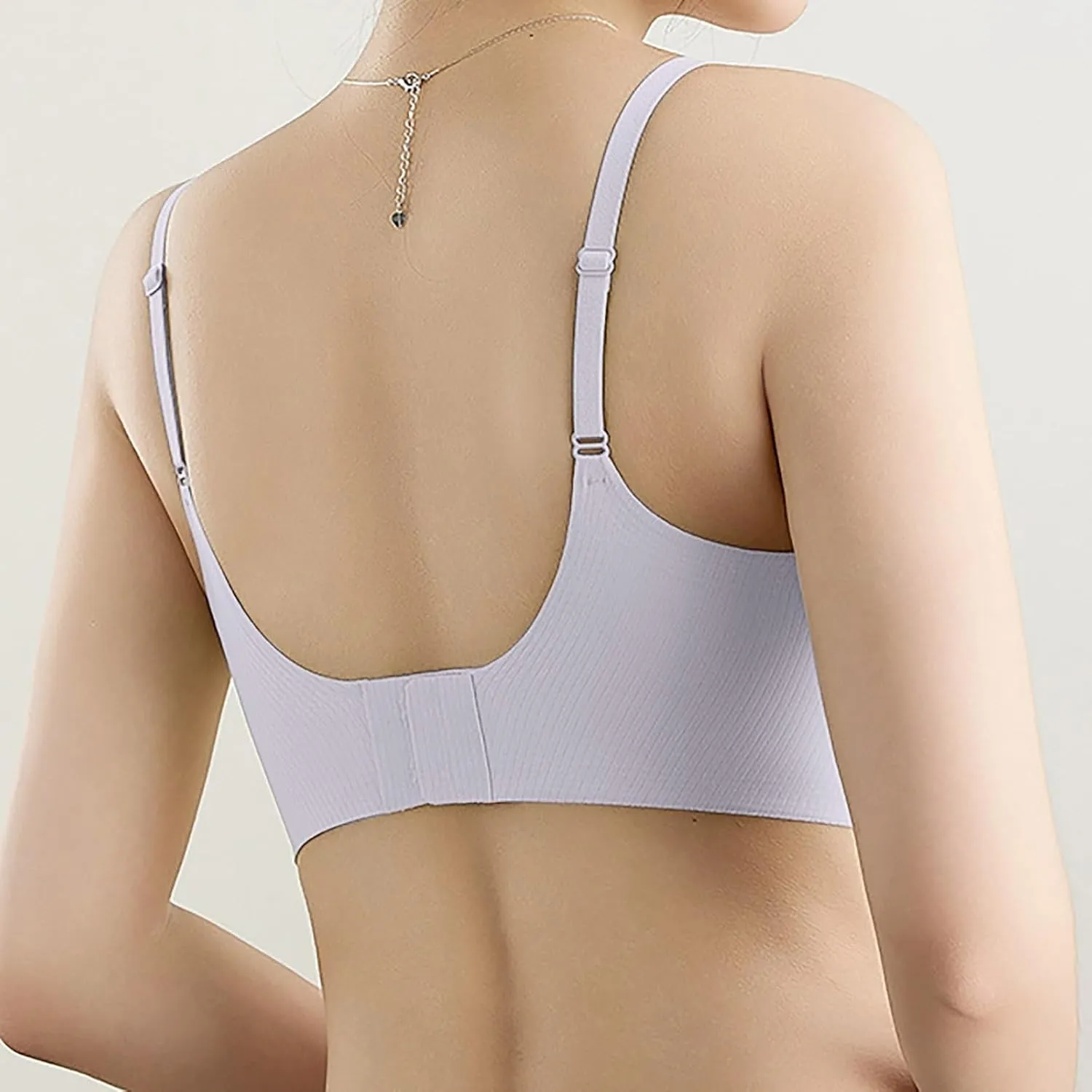Wireless Bras for Women Breathable Soft Ribbed Comfort Seamless Bras Breathable No Underwire Everyday Bras