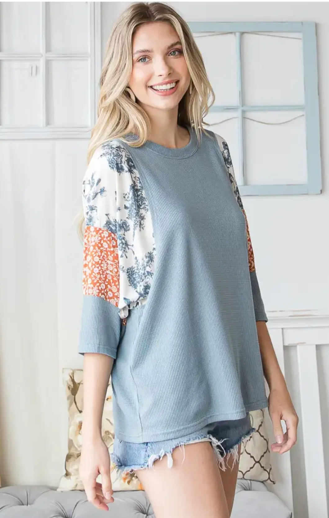 Wishful Heart Contrasting Top