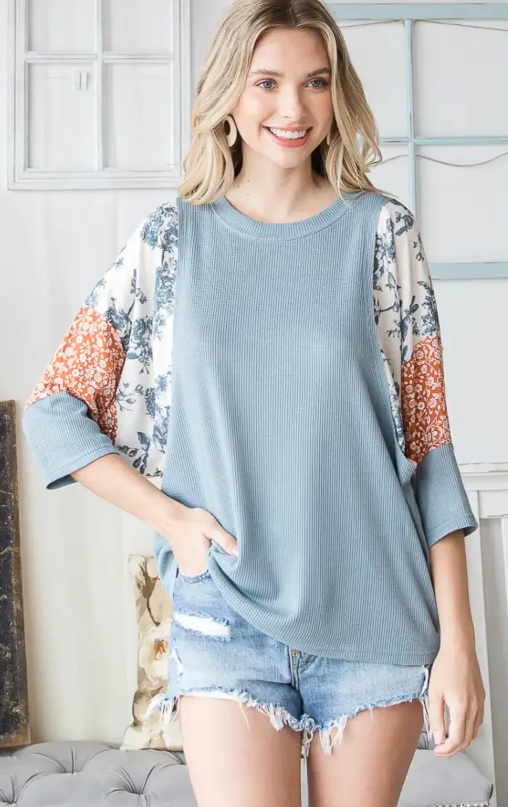 Wishful Heart Contrasting Top