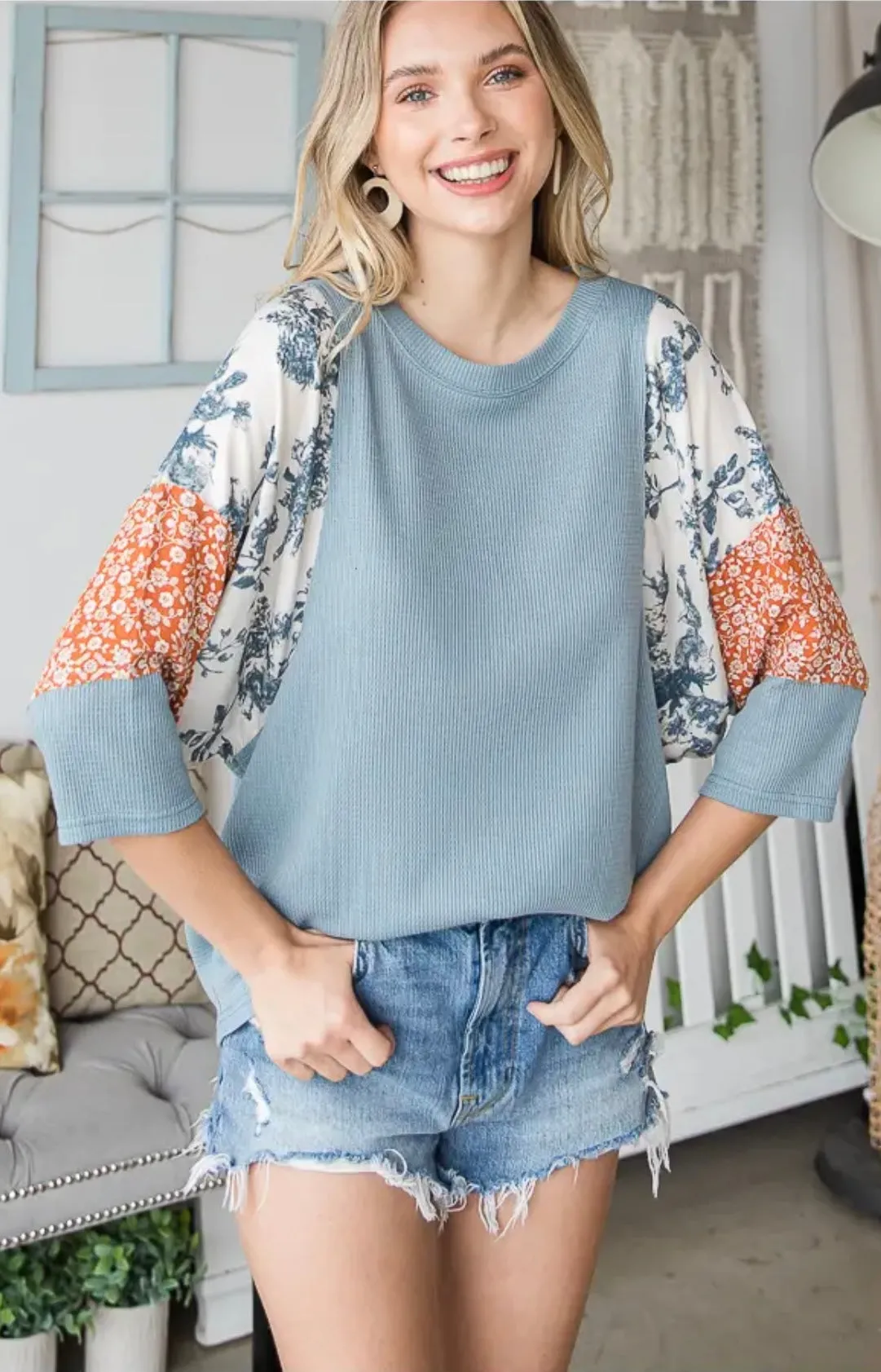 Wishful Heart Contrasting Top