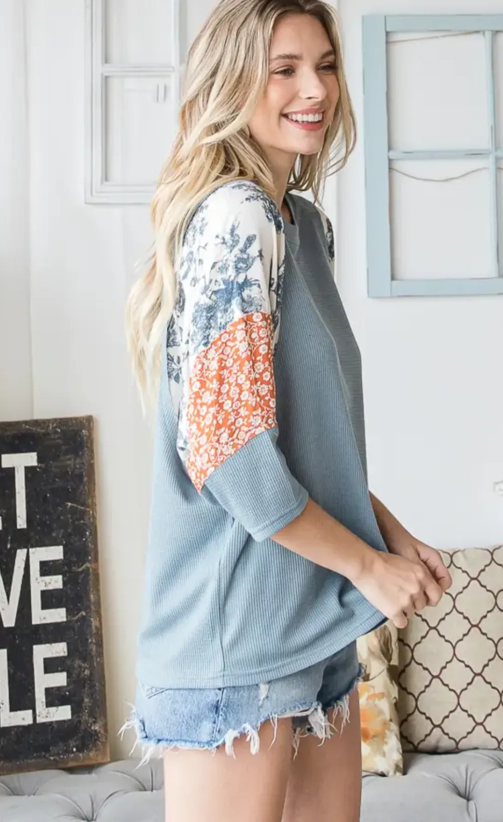 Wishful Heart Contrasting Top