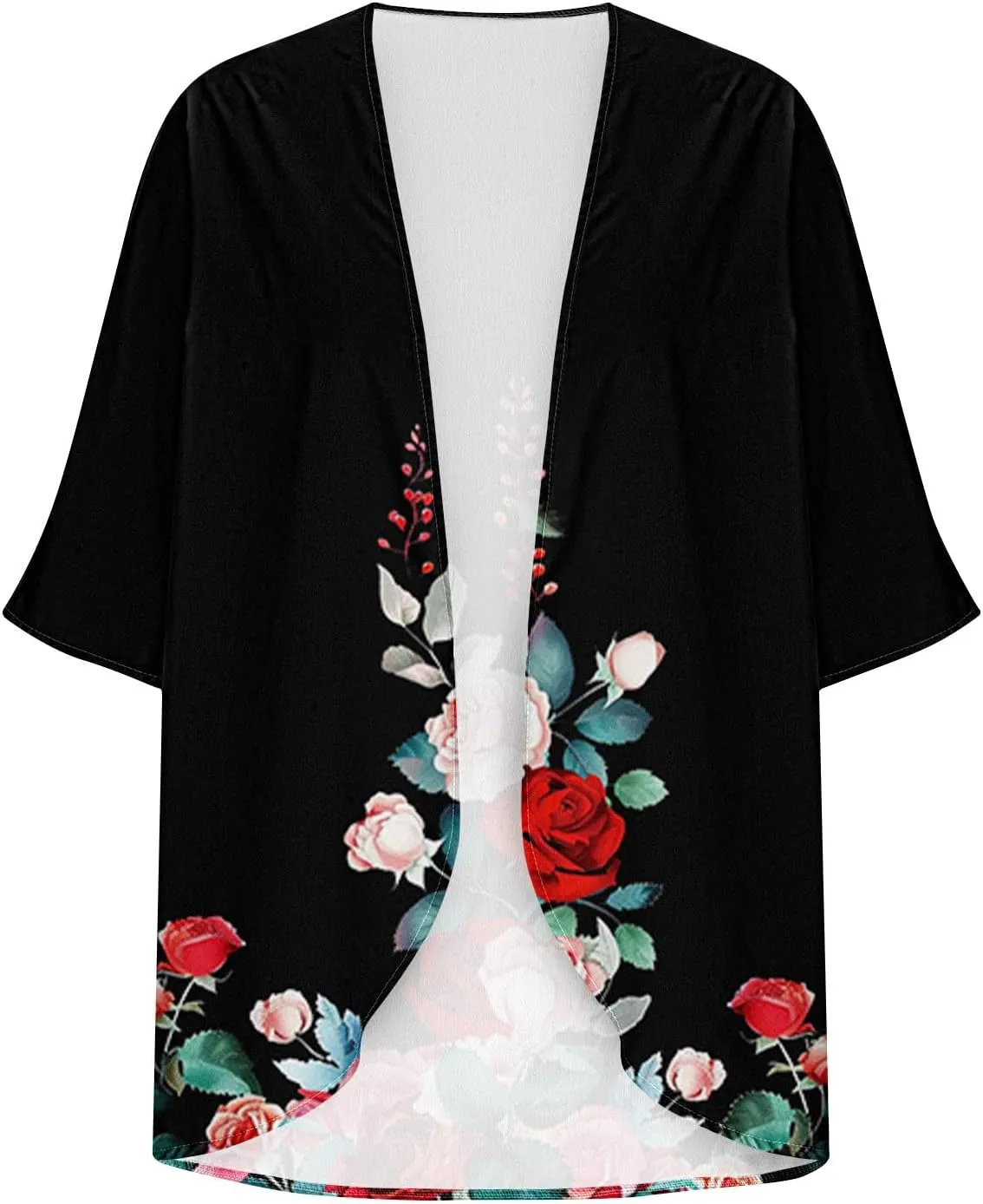 Women Cardigans Lightweight 3/4 Length Sleeve Sweaters Lounge Fashion Lightweight Summer Plus Size Outerwear Clothes
