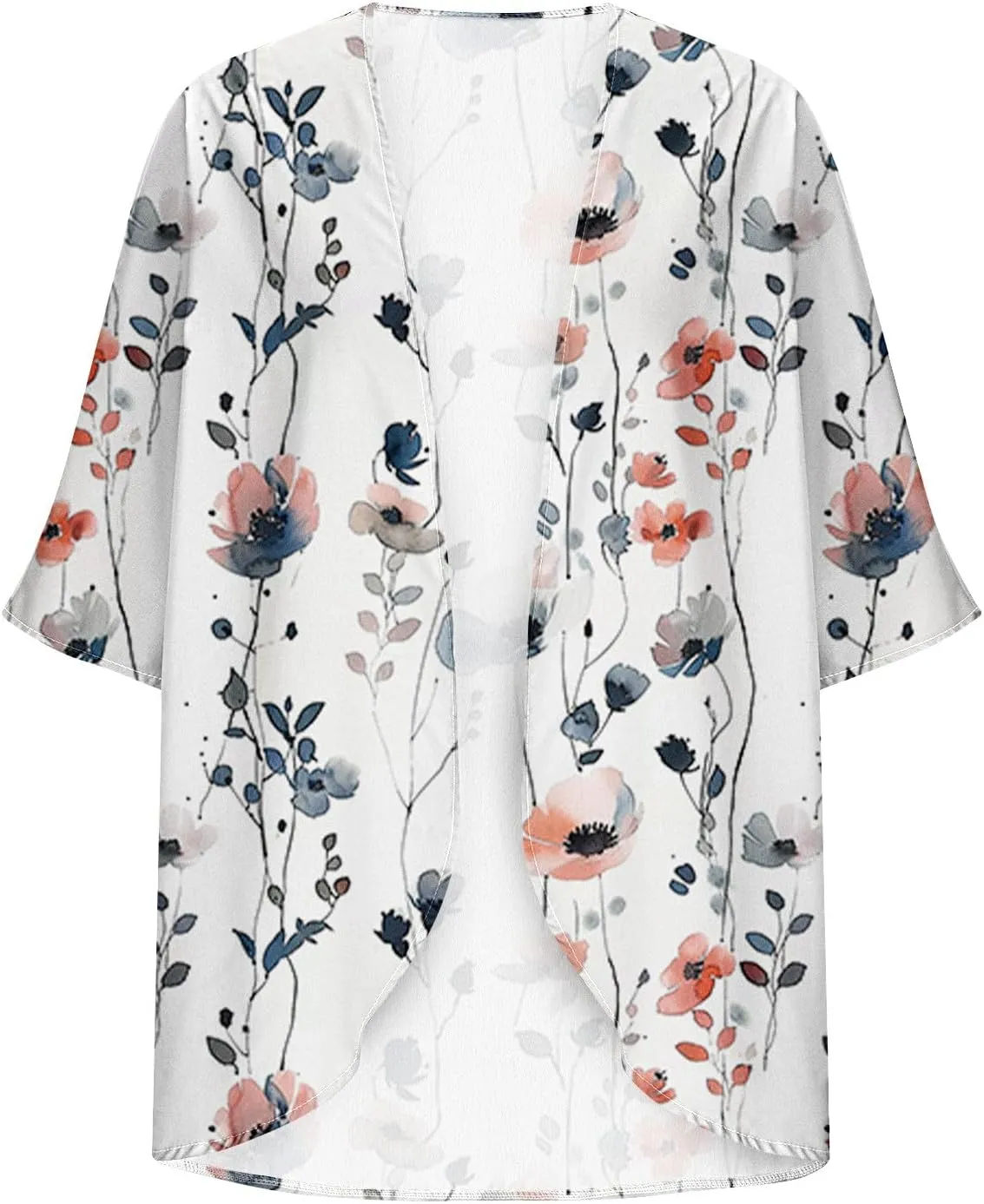 Women Cardigans Lightweight 3/4 Length Sleeve Sweaters Lounge Fashion Lightweight Summer Plus Size Outerwear Clothes