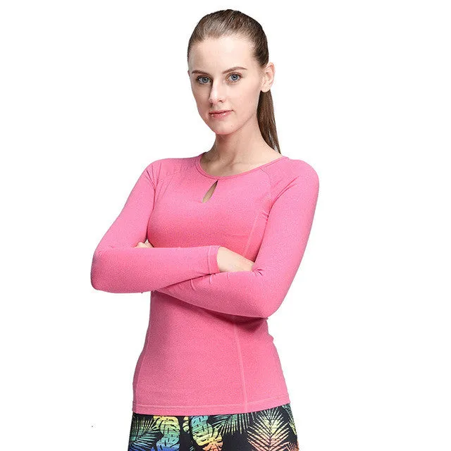 Women Compression Sport T-Shirt Running Mujer Deportivas Woman FitnessT-Shirt Running Women Clothes Long Sleeve Yoga Tops