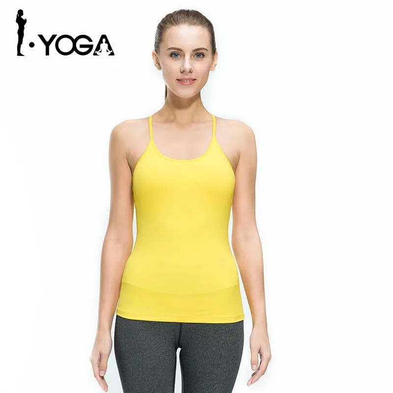Women Fitness Gym Sports Yoga Vest Sexy Sleeveless Shirts Running Clothes with Breathable Quick Dry Spandex Tank tops