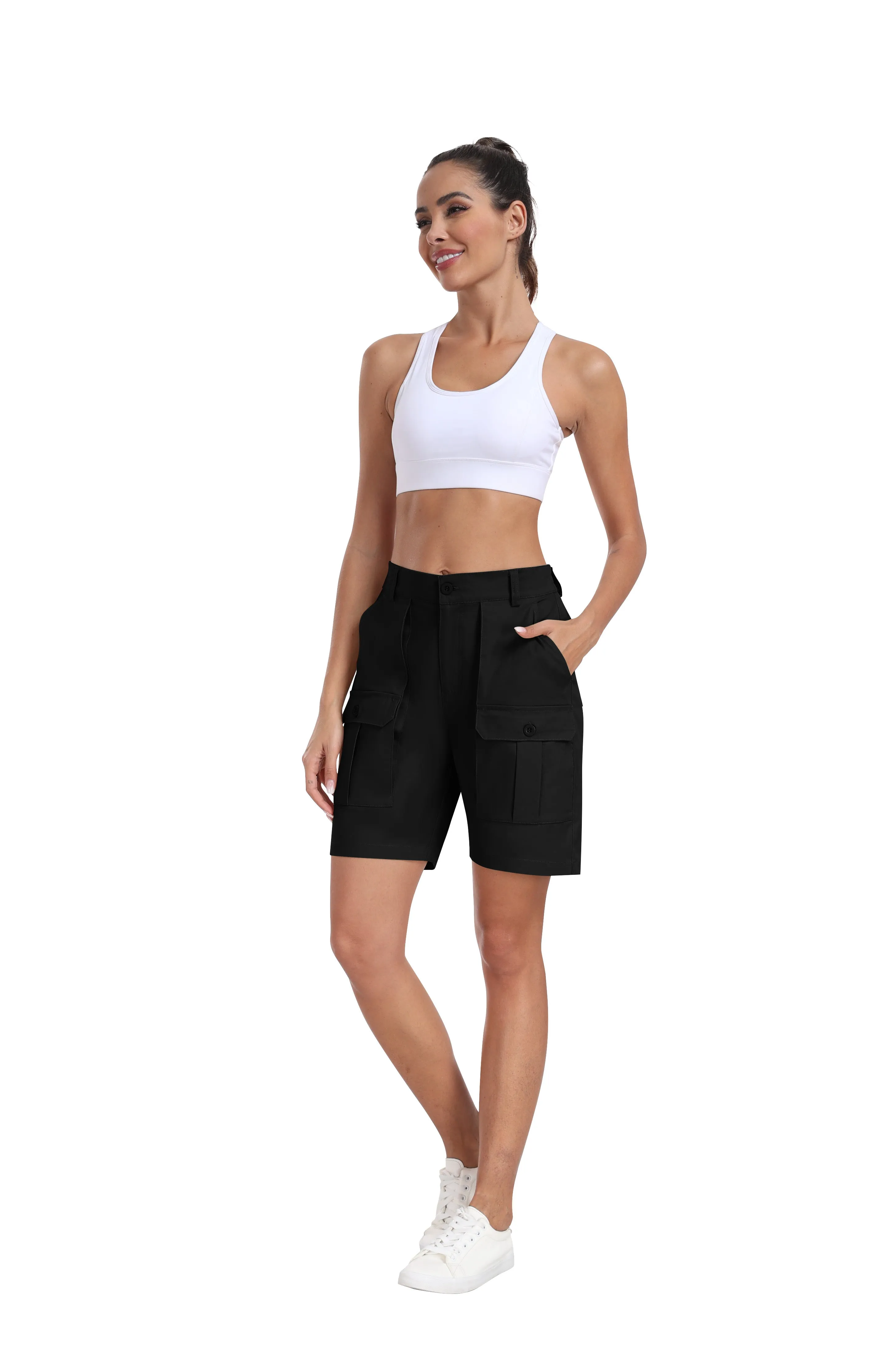 Women lightweight quick-drying outdoor casual cargo shorts