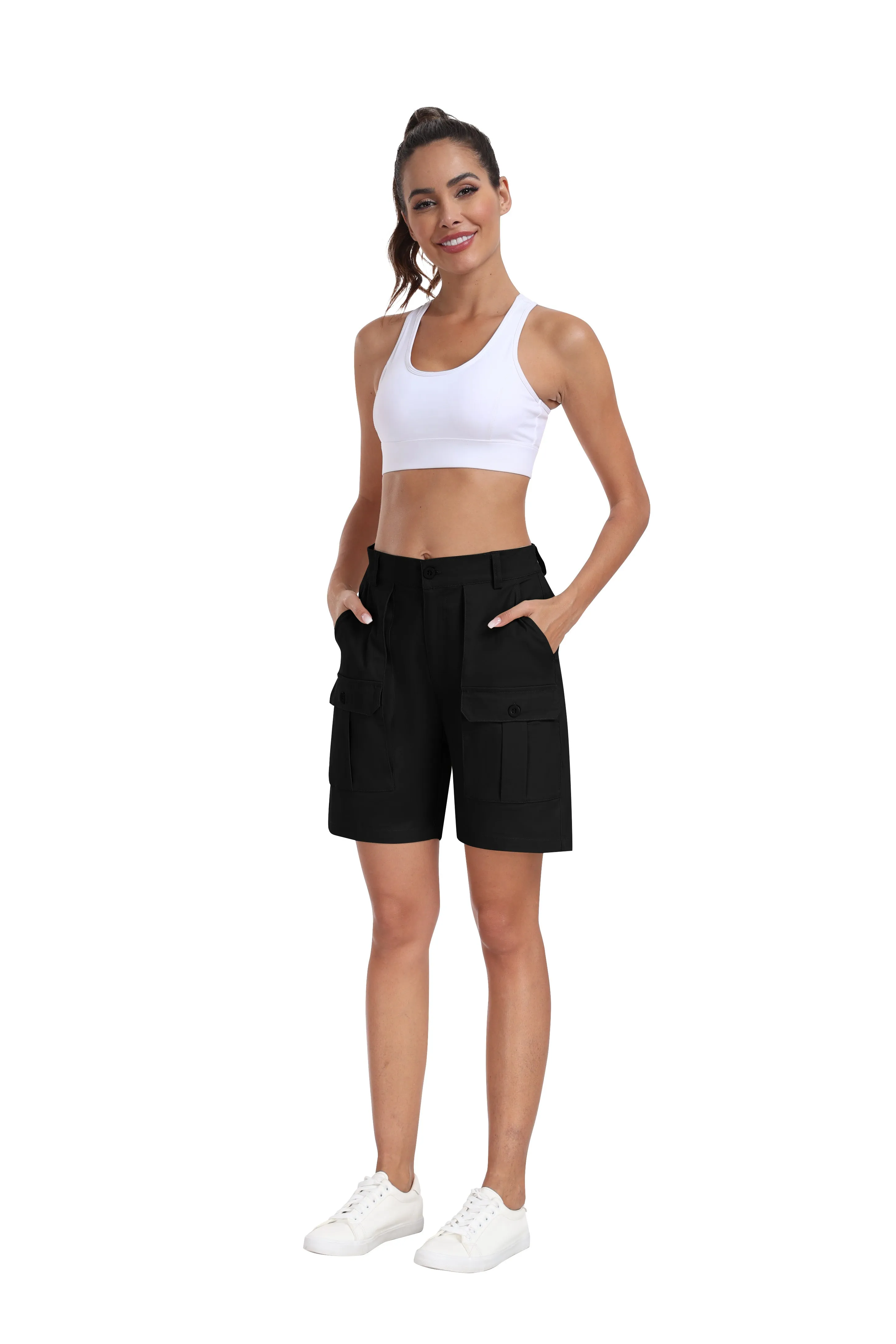 Women lightweight quick-drying outdoor casual cargo shorts