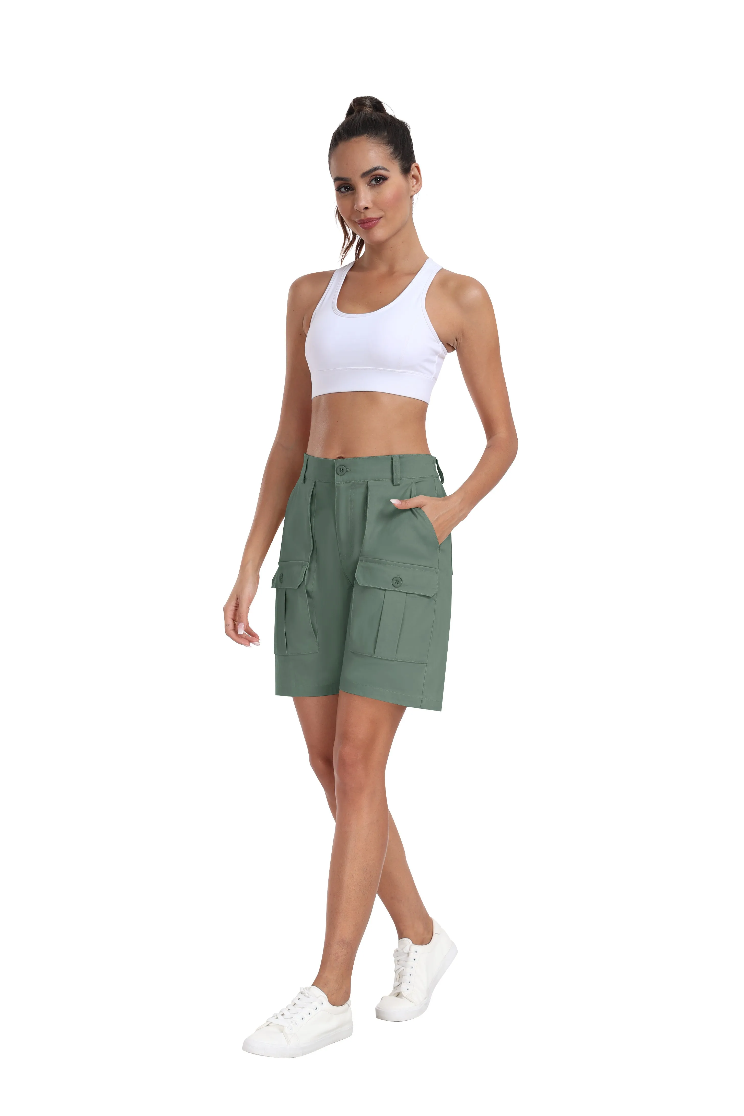 Women lightweight quick-drying outdoor casual cargo shorts