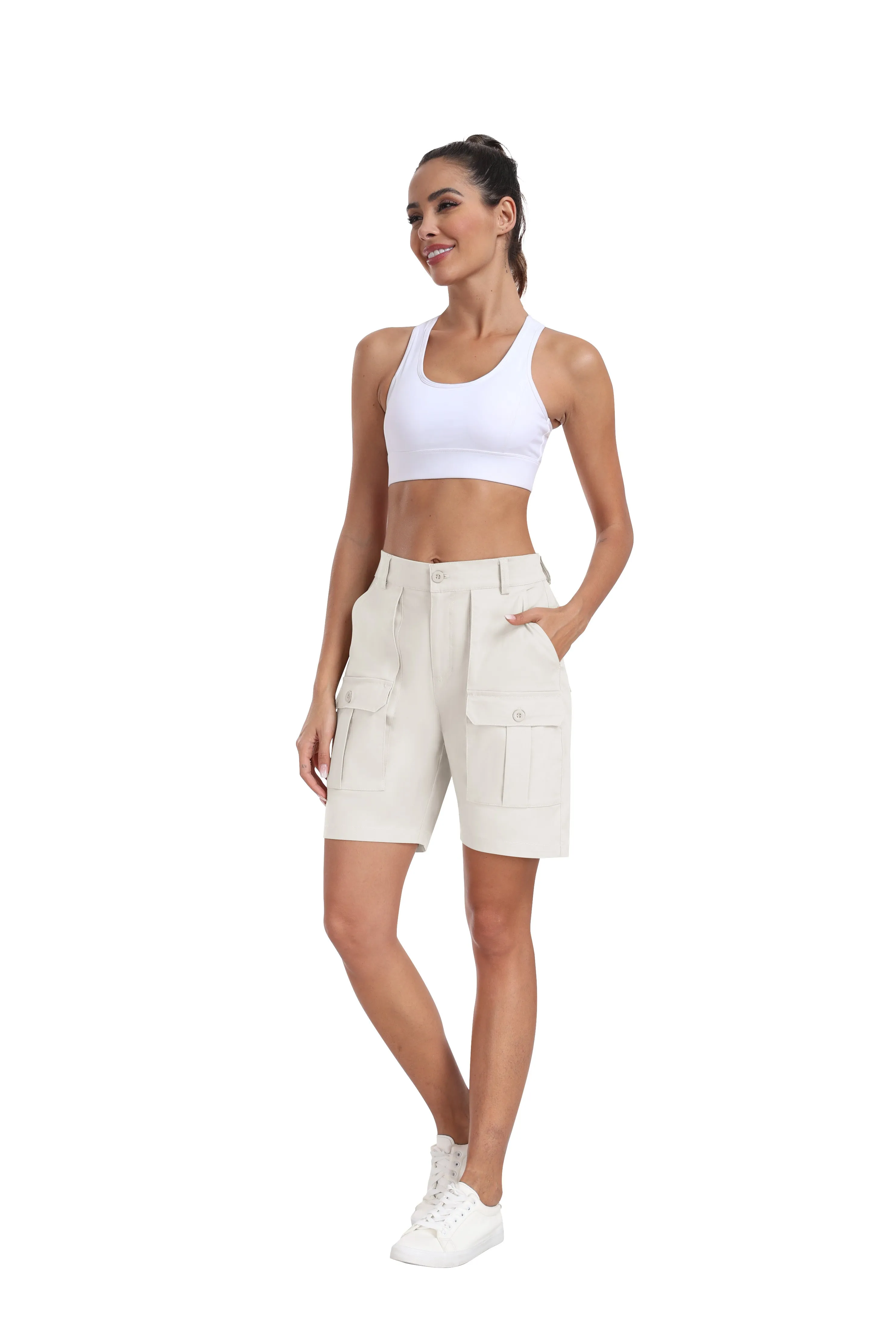 Women lightweight quick-drying outdoor casual cargo shorts
