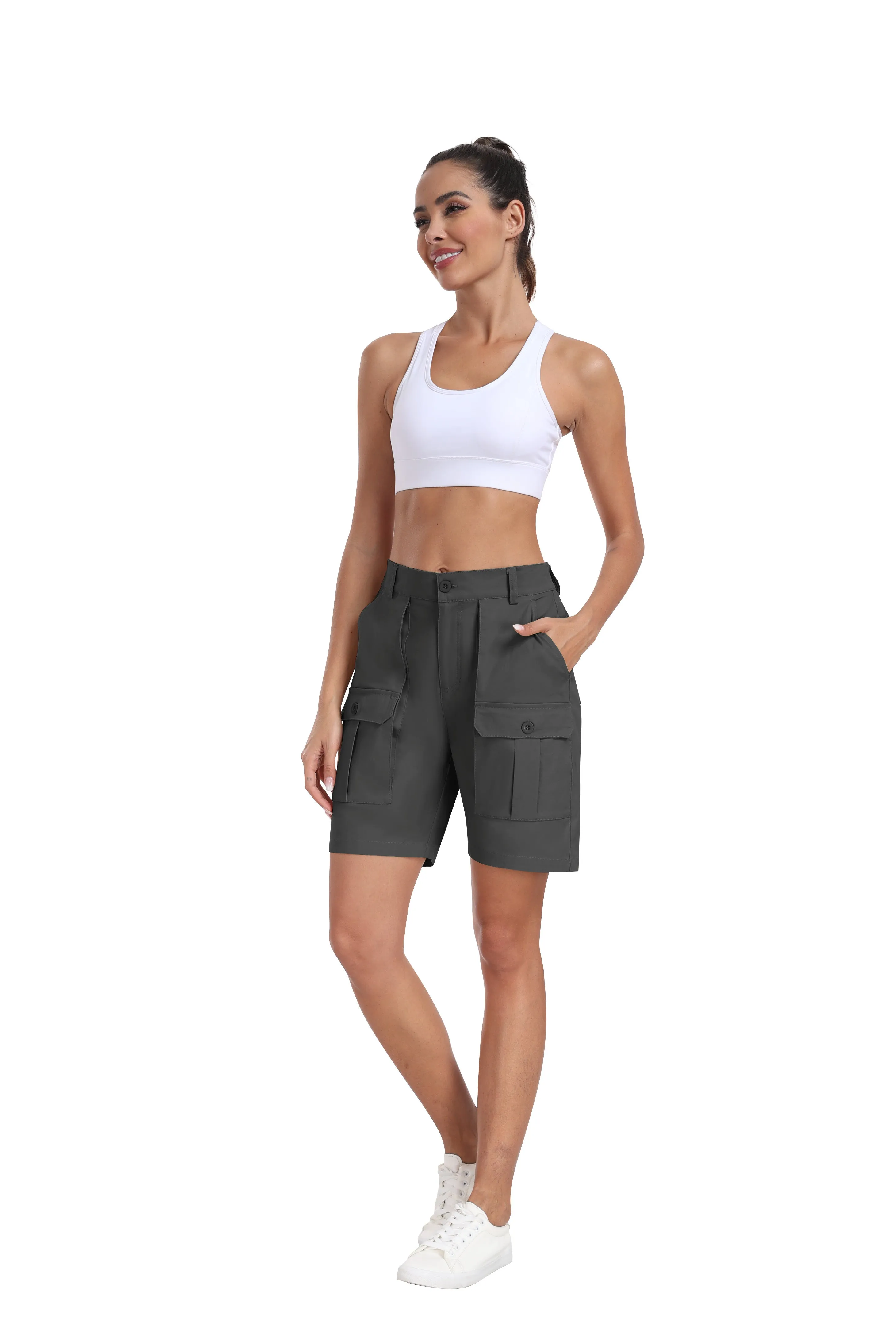 Women lightweight quick-drying outdoor casual cargo shorts