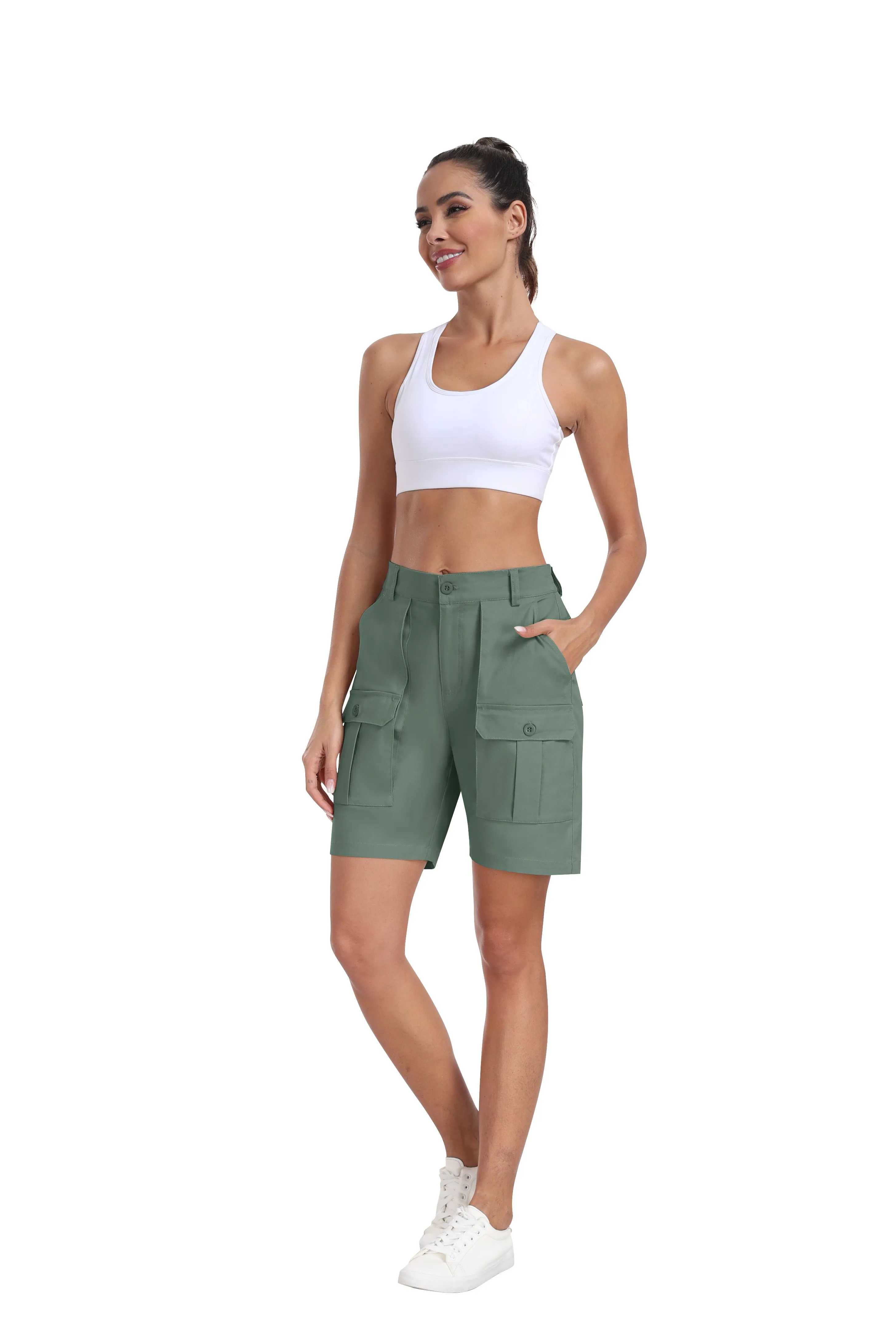 Women lightweight quick-drying outdoor casual cargo shorts