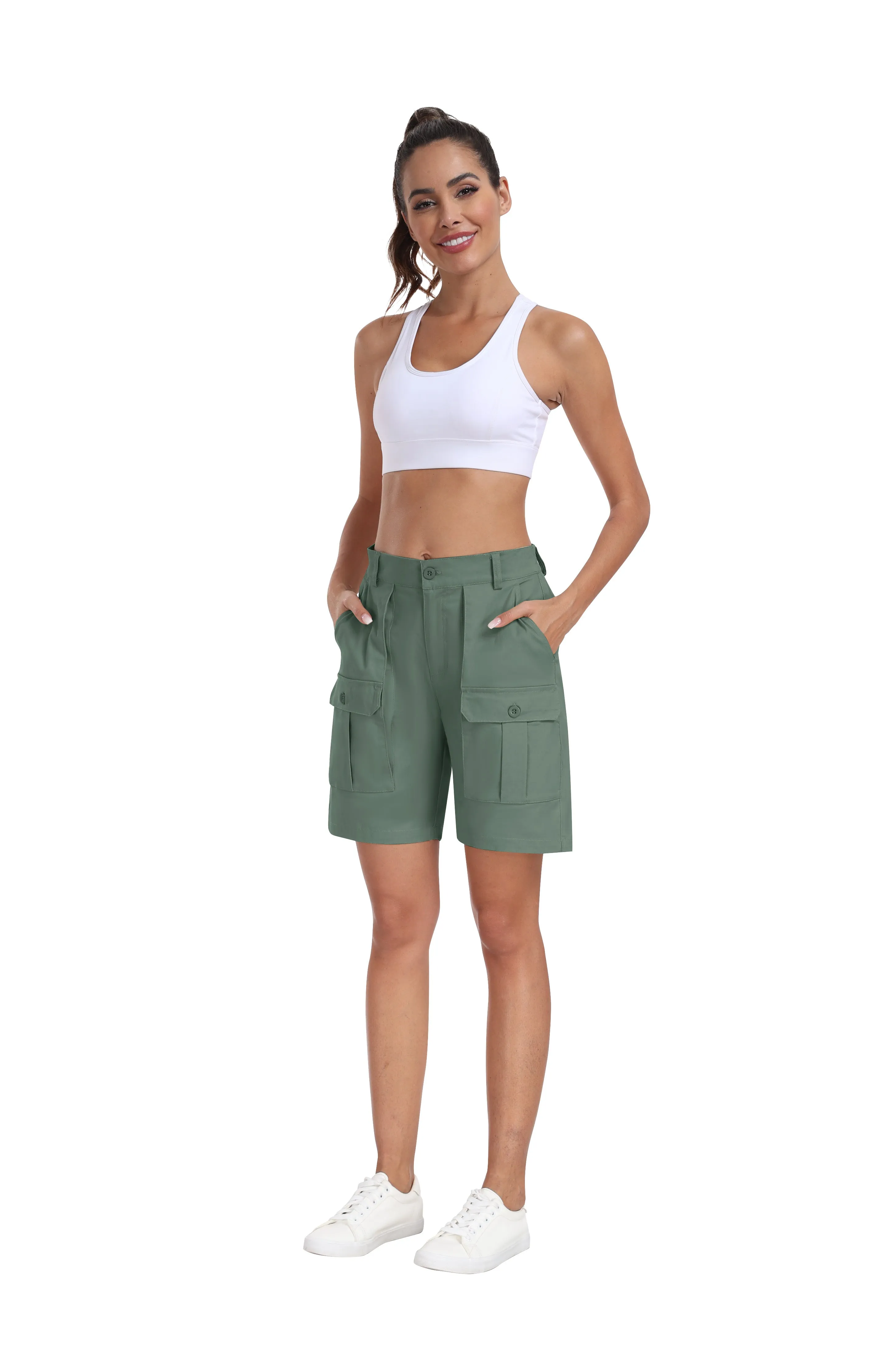 Women lightweight quick-drying outdoor casual cargo shorts