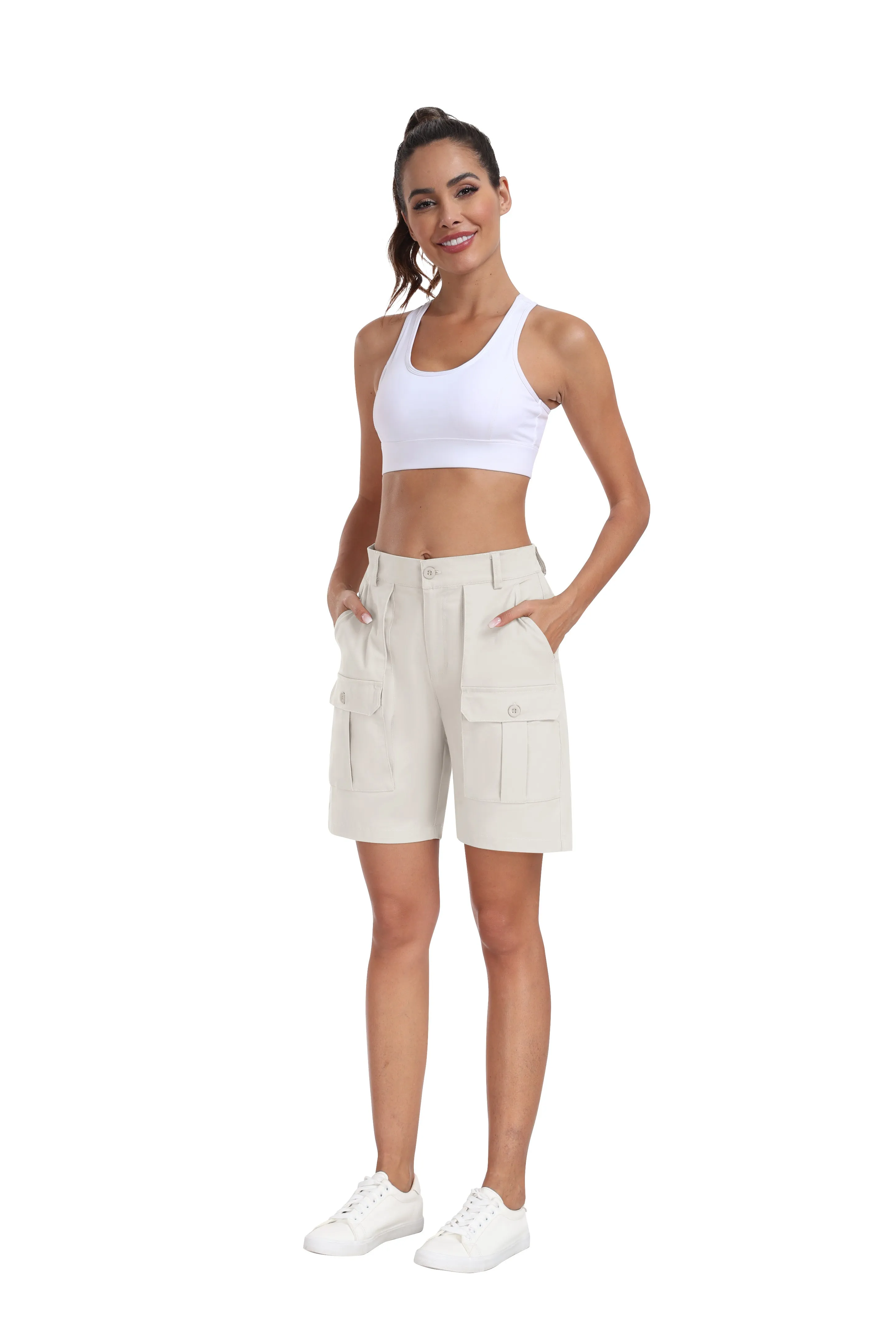 Women lightweight quick-drying outdoor casual cargo shorts