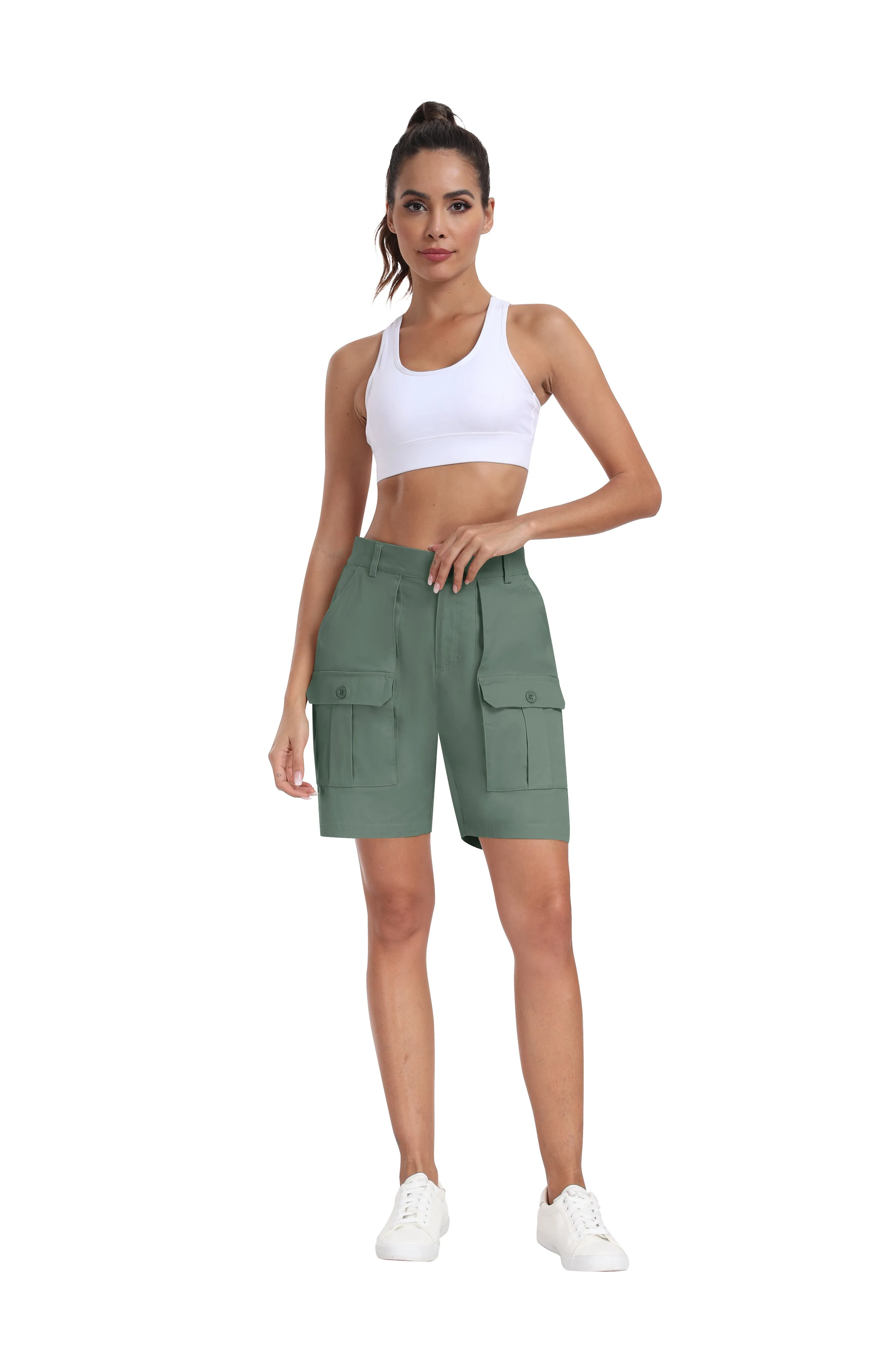 Women lightweight quick-drying outdoor casual cargo shorts