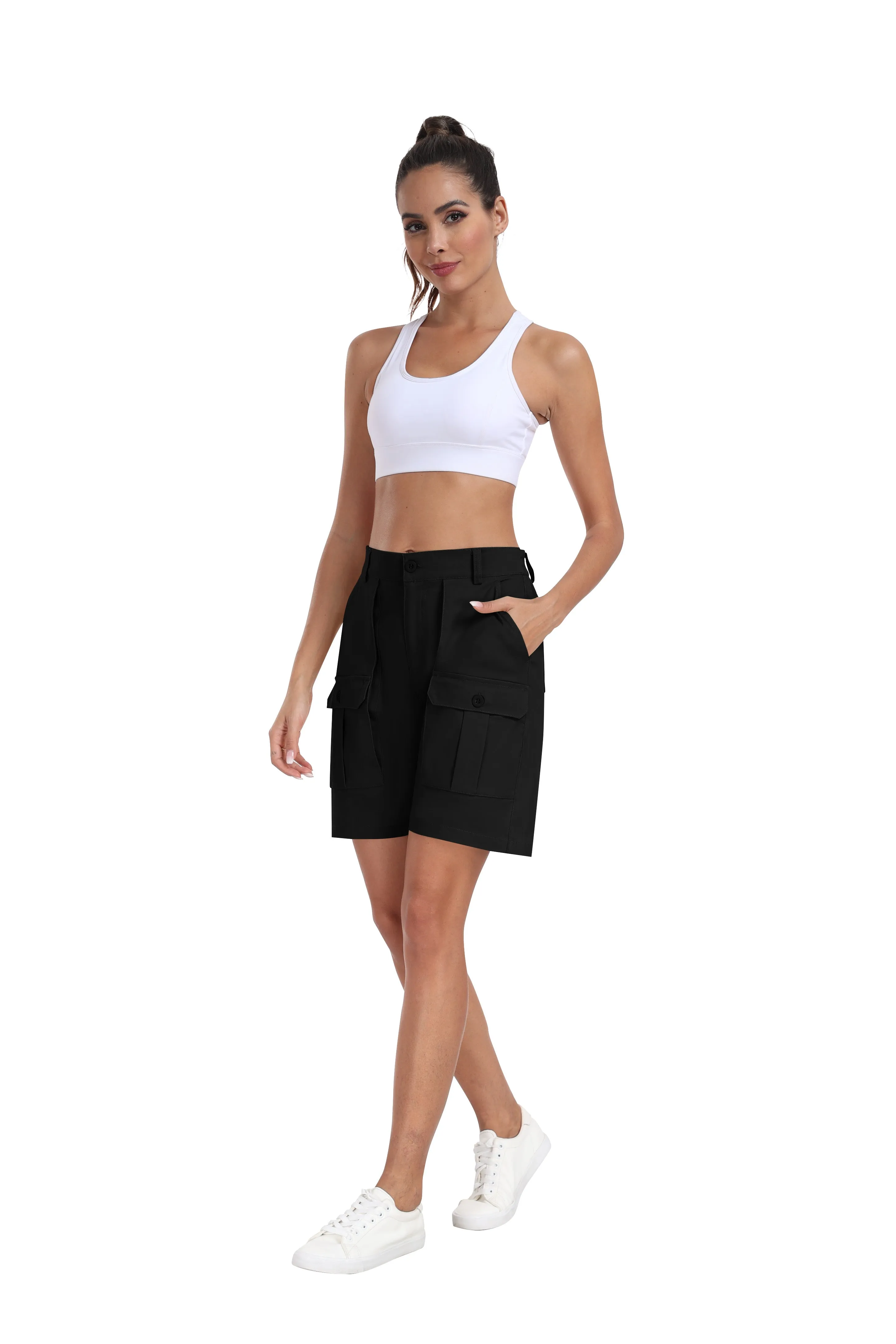 Women lightweight quick-drying outdoor casual cargo shorts