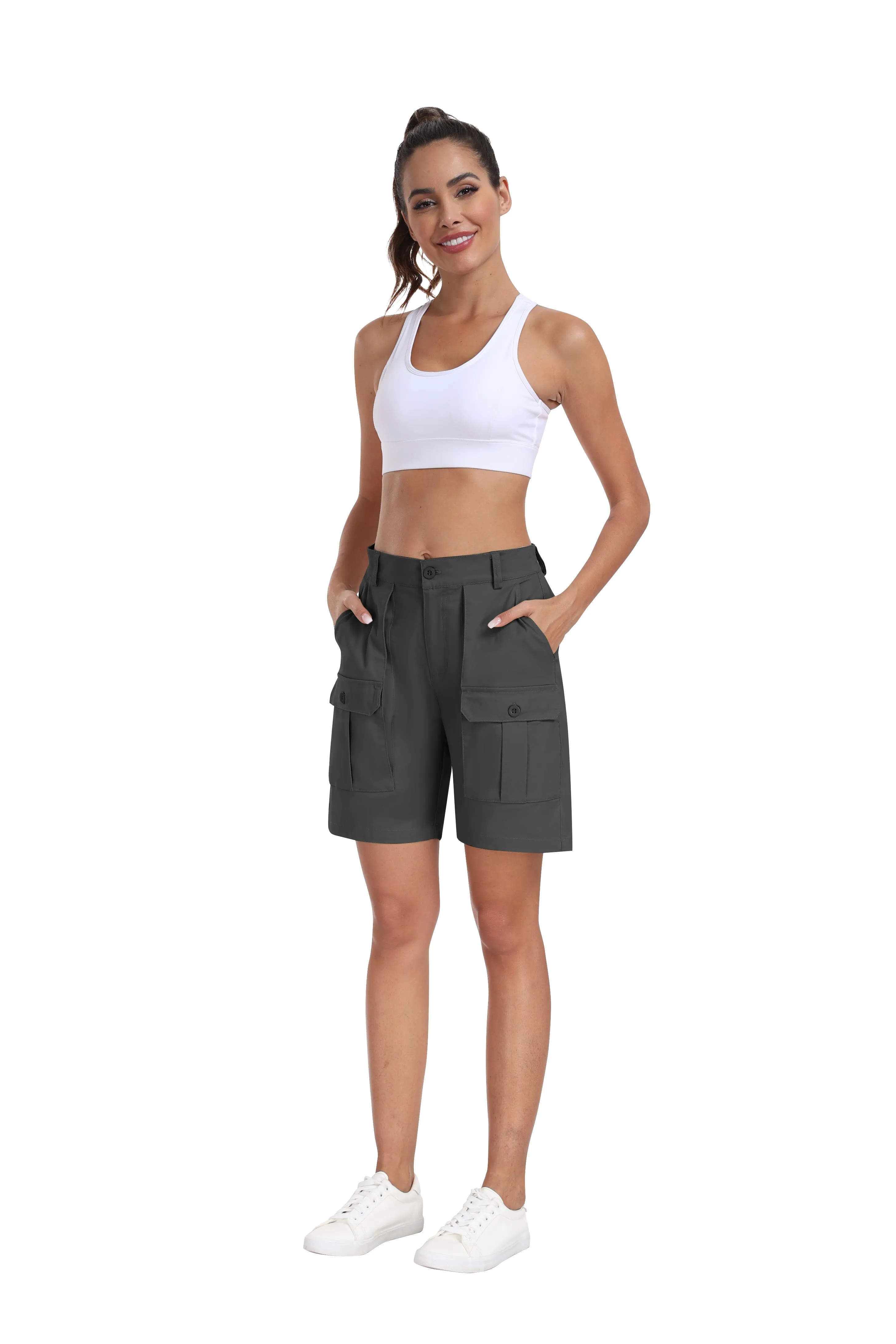 Women lightweight quick-drying outdoor casual cargo shorts