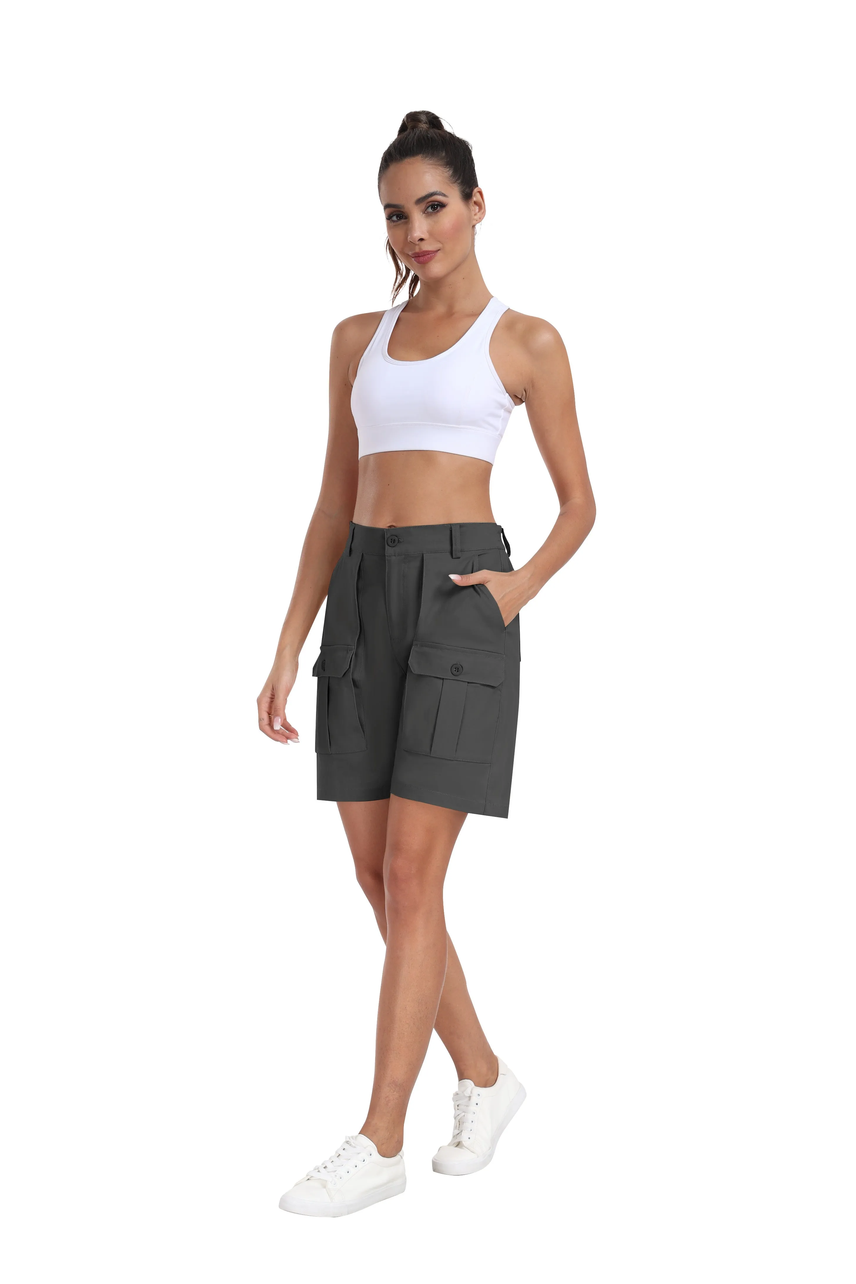 Women lightweight quick-drying outdoor casual cargo shorts