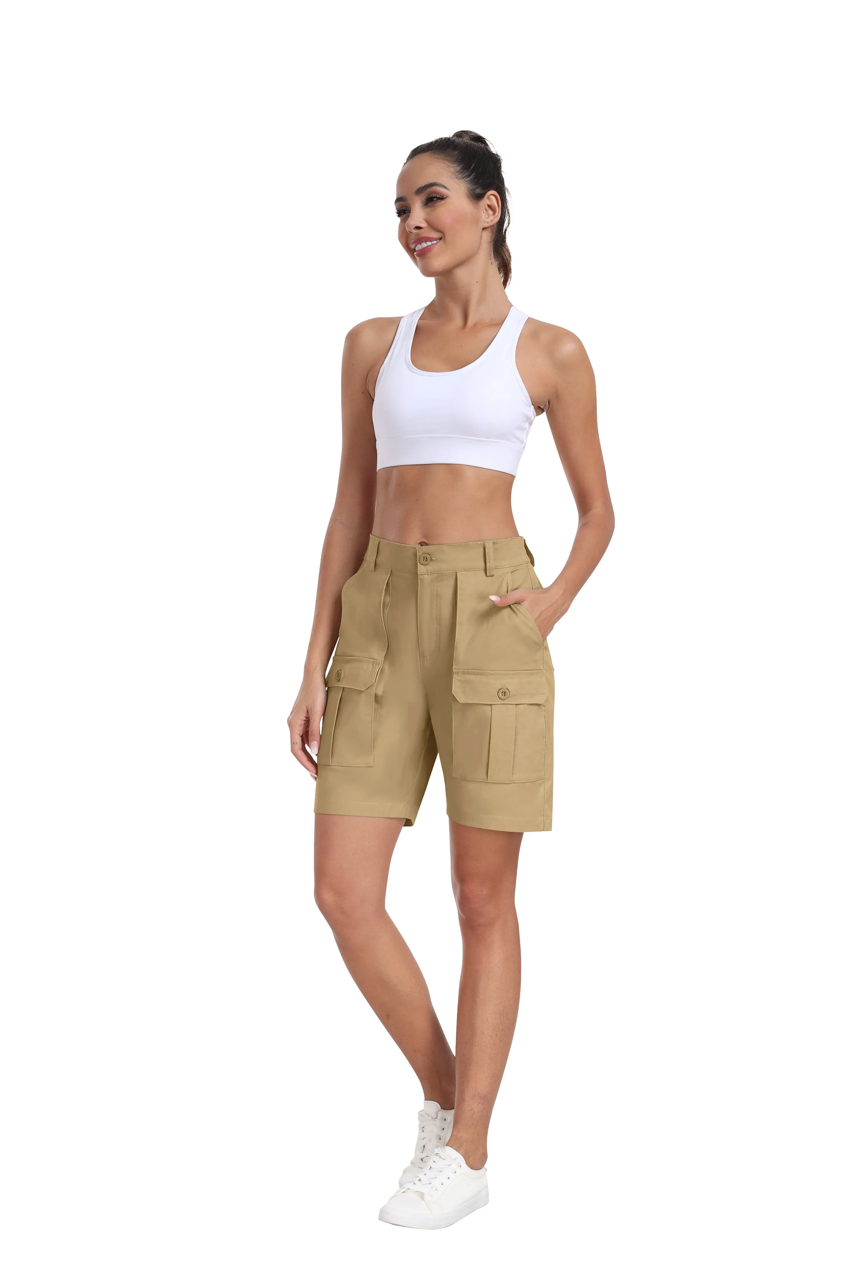 Women lightweight quick-drying outdoor casual cargo shorts
