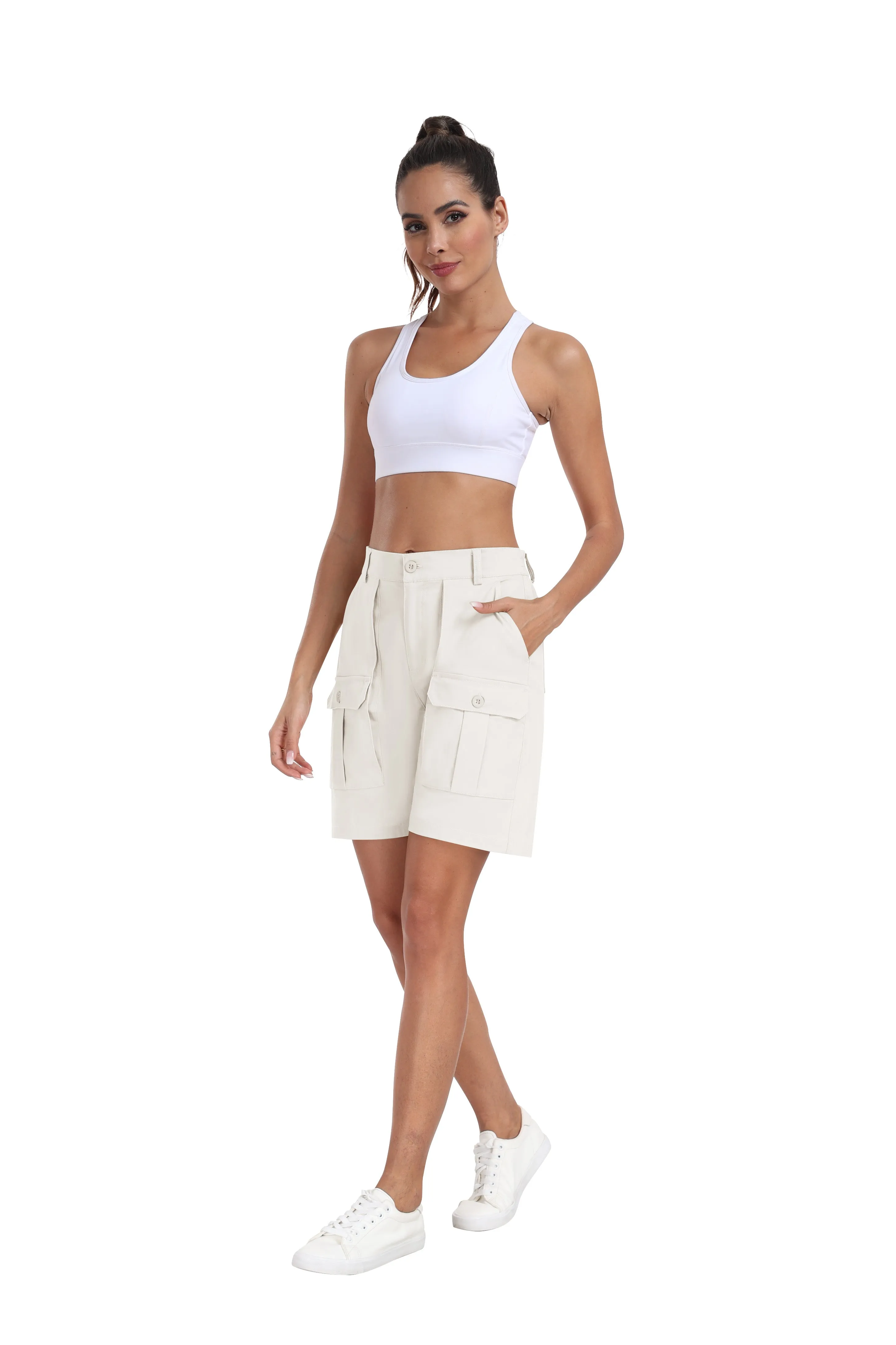 Women lightweight quick-drying outdoor casual cargo shorts