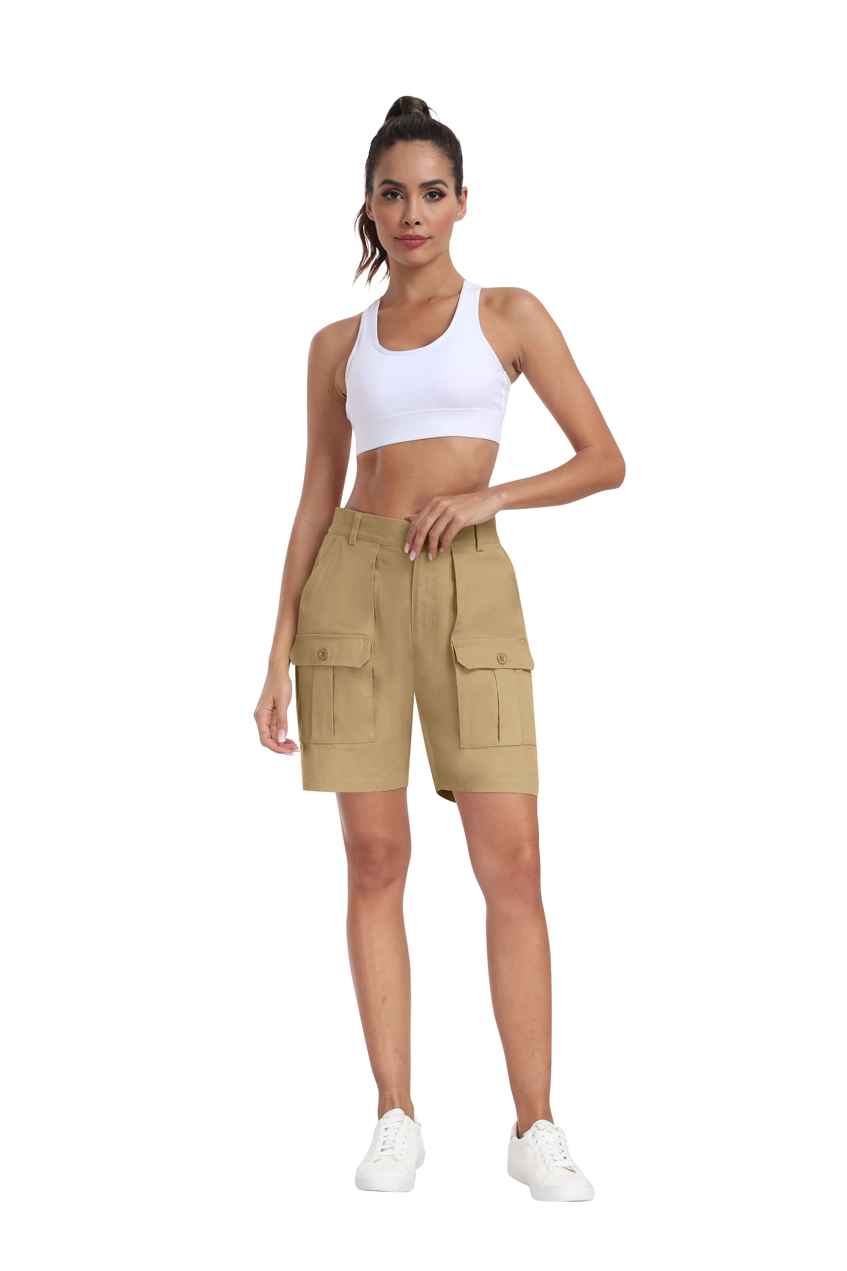 Women lightweight quick-drying outdoor casual cargo shorts