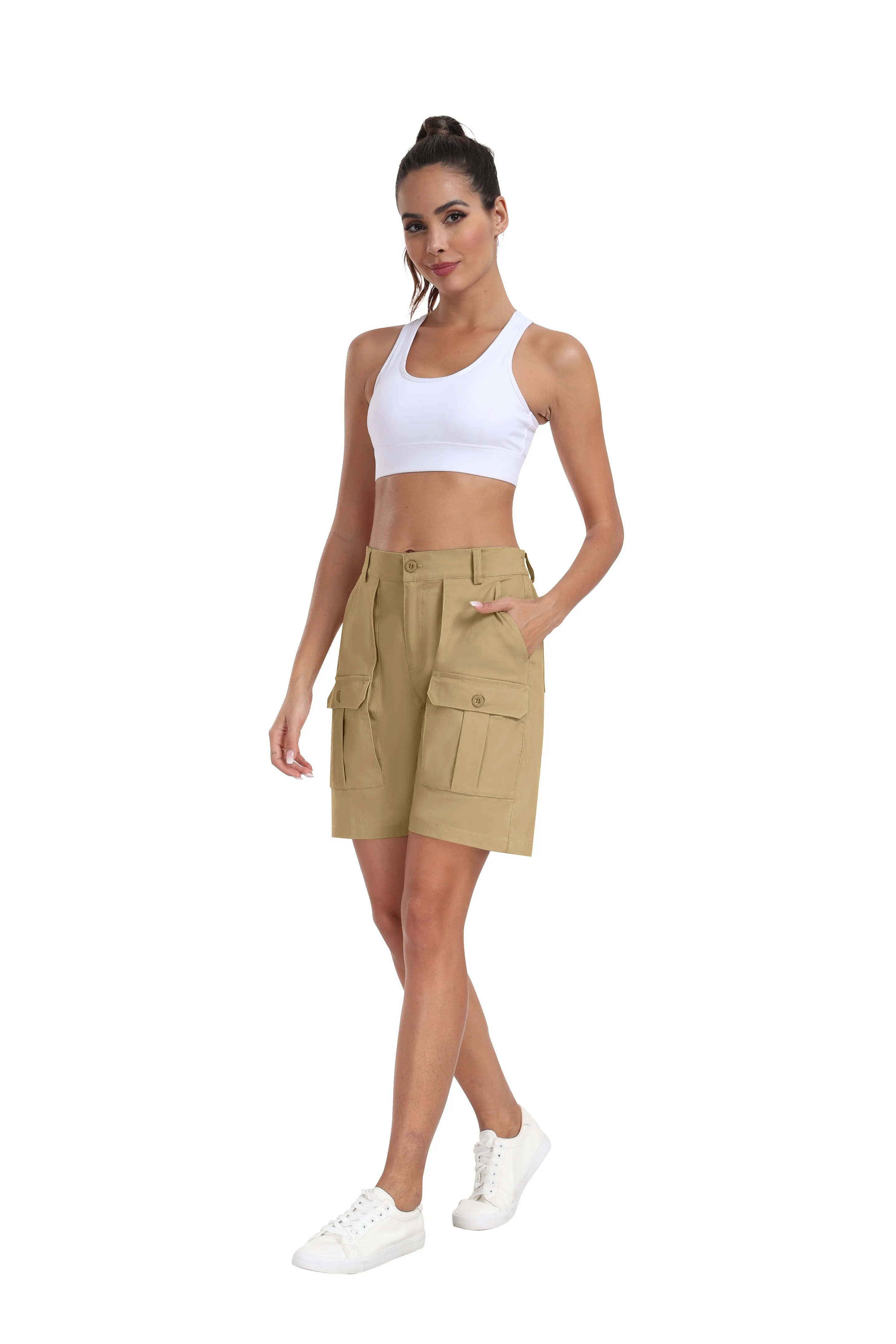 Women lightweight quick-drying outdoor casual cargo shorts