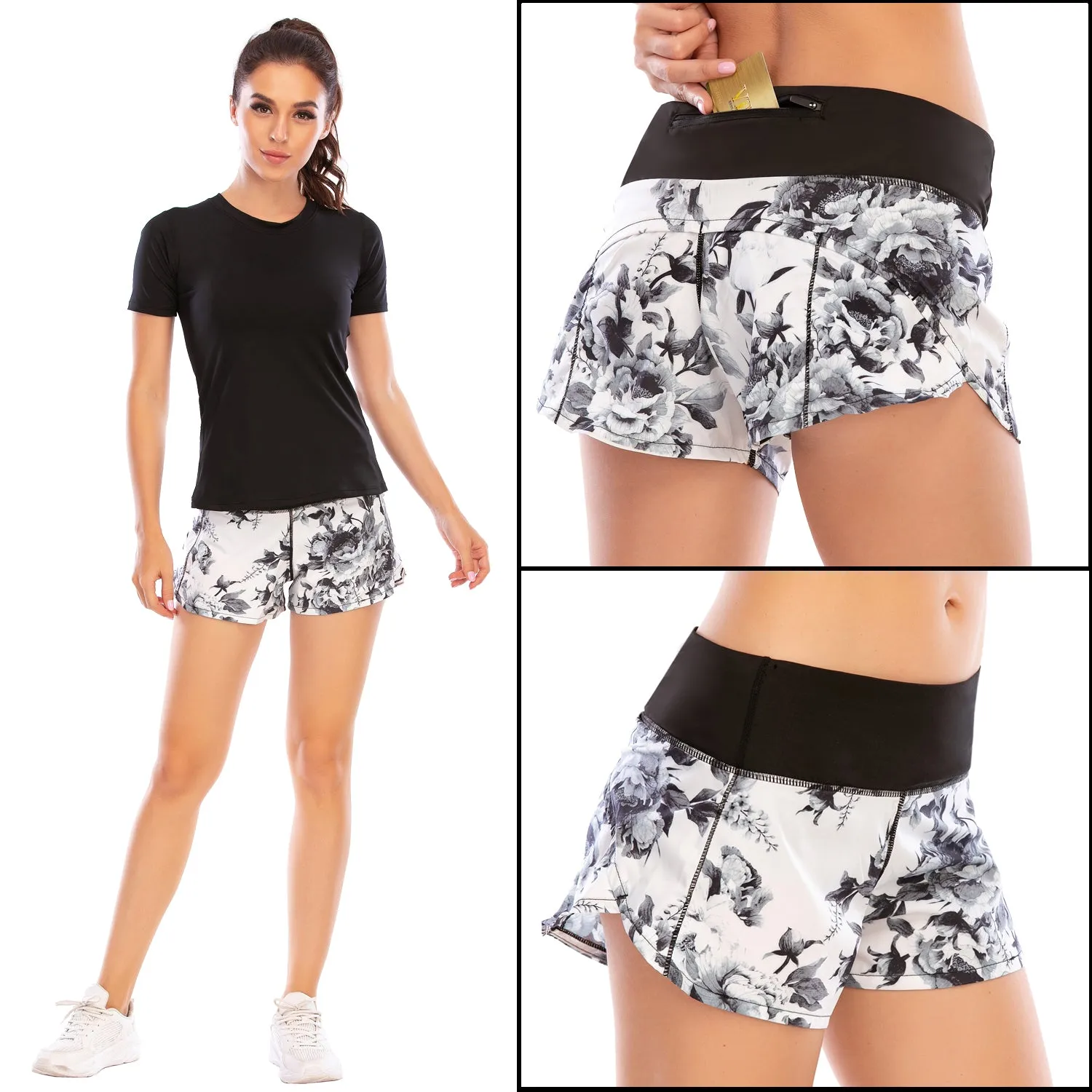Women Swim Shorts Soft Printed Board Shorts
