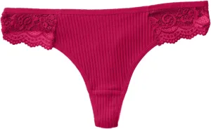 Women Thongs Floral Lace Trim Panties Comfort Low Rise Soft Thin Sexy Underwear Briefs Stretch Breathable Bikini Underpants