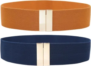 Women Wide Stretchy Belts Elastic Waist Belts for Dresses