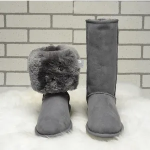 Women Winter Snow Boots Genuine Cow Leather Knee-high Boot