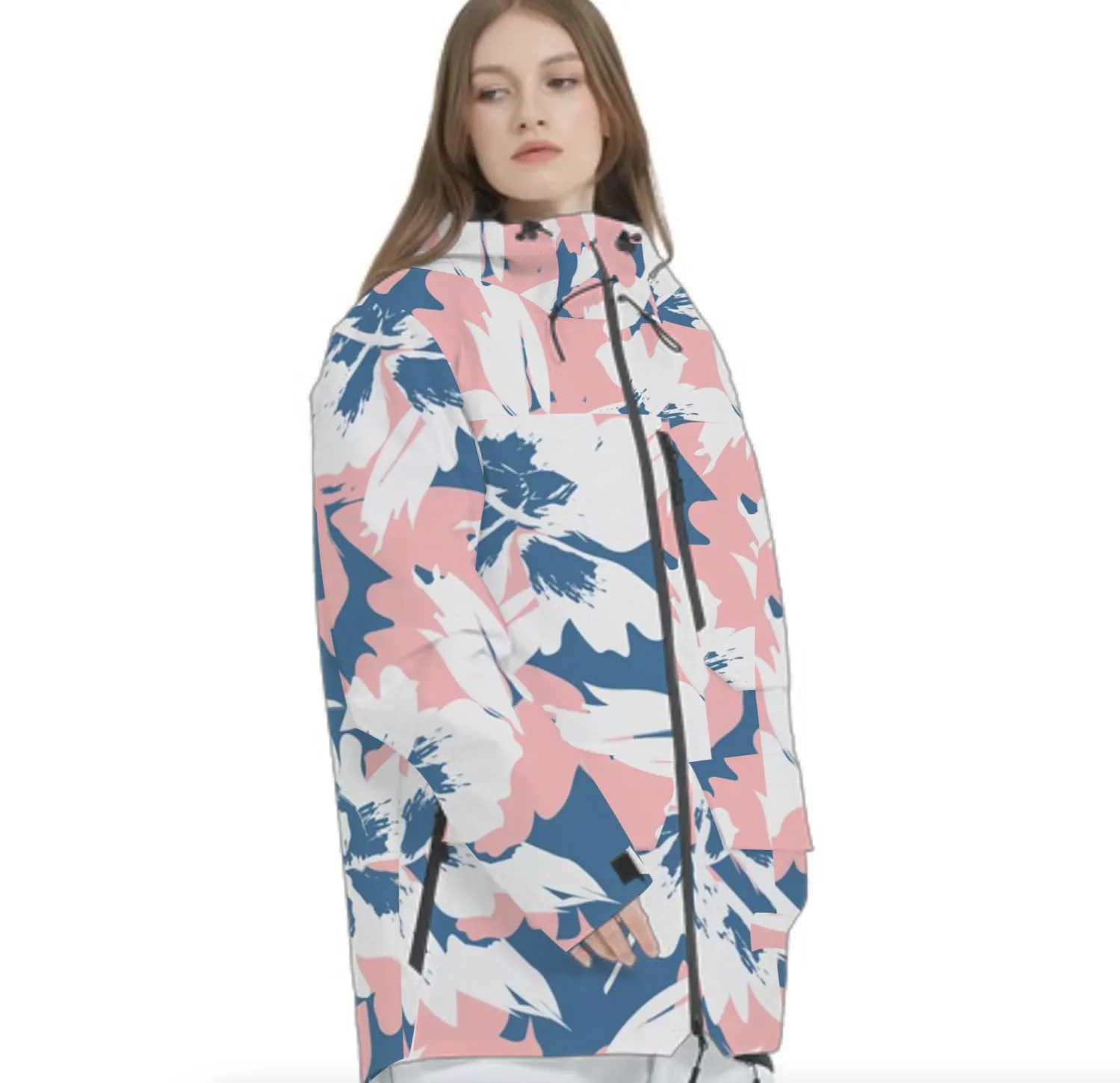 Women's Aspen Ski Snowboard Jacket, Full Zip, Pastel Winter Blush