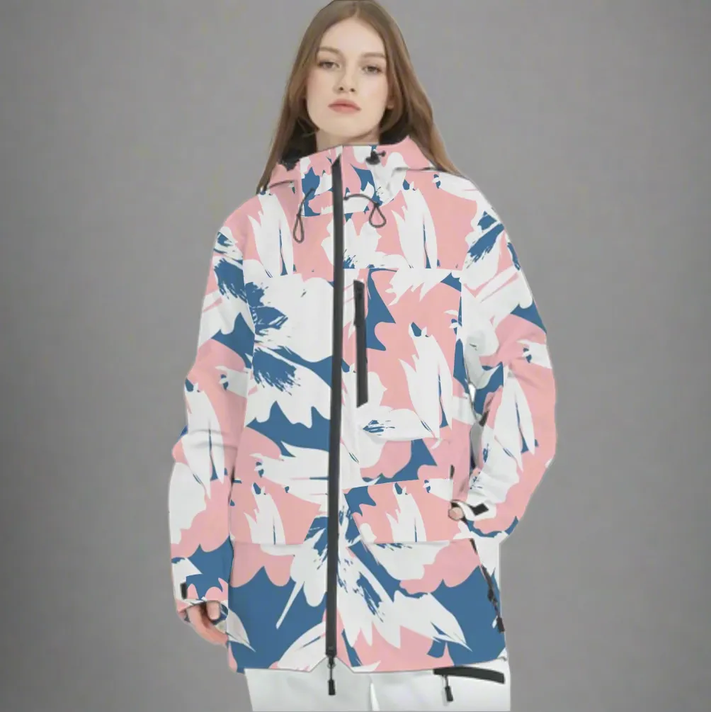 Women's Aspen Ski Snowboard Jacket, Full Zip, Pastel Winter Blush