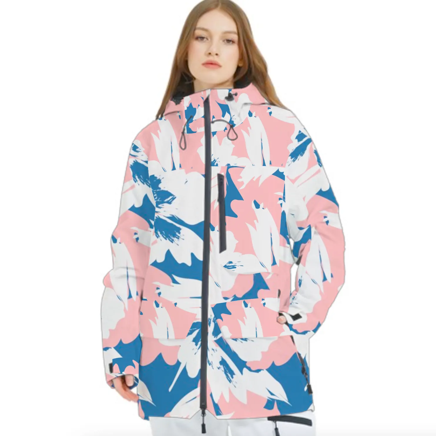 Women's Aspen Ski Snowboard Jacket, Full Zip, Pastel Winter Blush