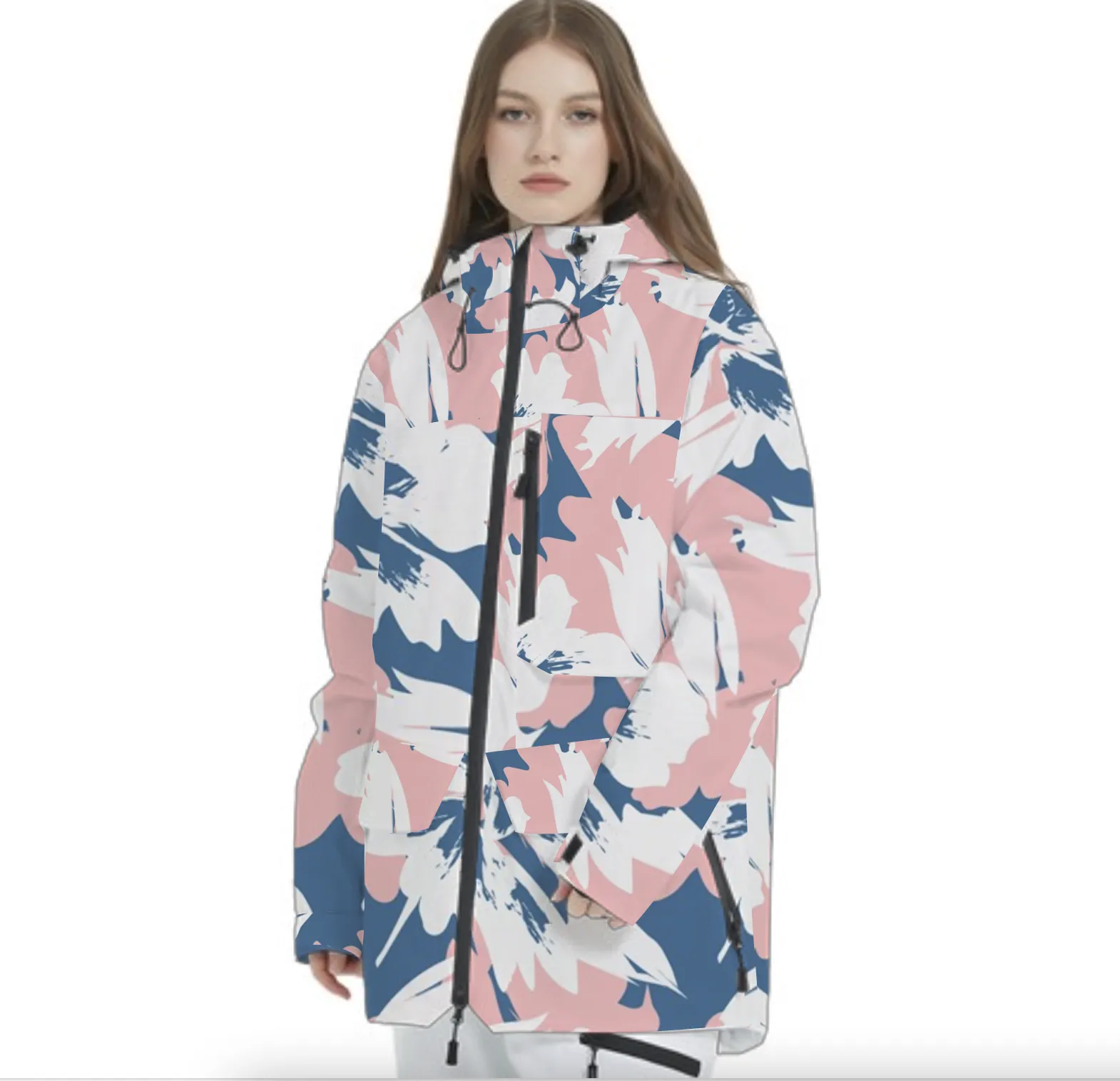 Women's Aspen Ski Snowboard Jacket, Full Zip, Pastel Winter Blush