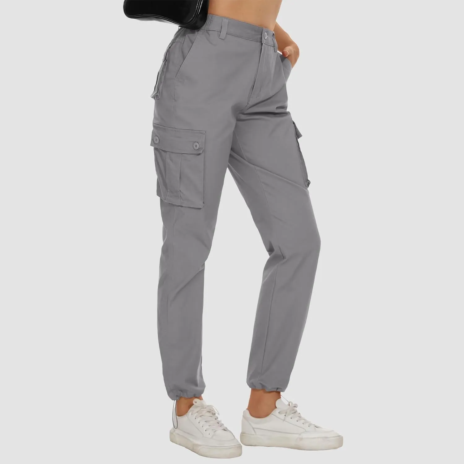 Women's Cargo Pants  Cotton Work Pants Casual Stylish Elastic  Military Trousers
