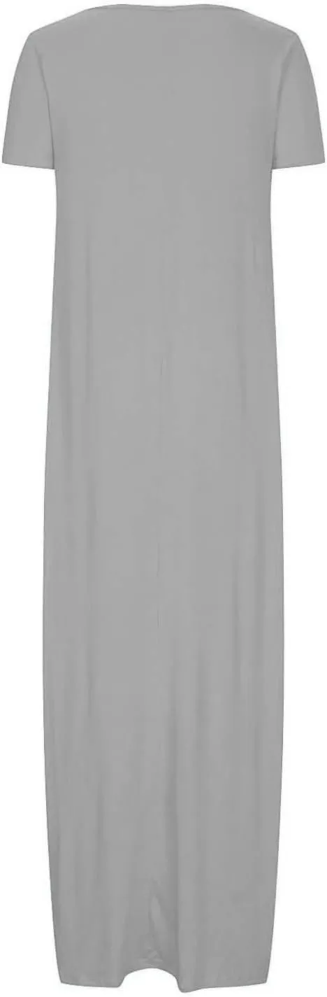 Women's Classic A-Line Dress with Pockets Comfort Fit Jersey Short Sleeve Casual Dresses
