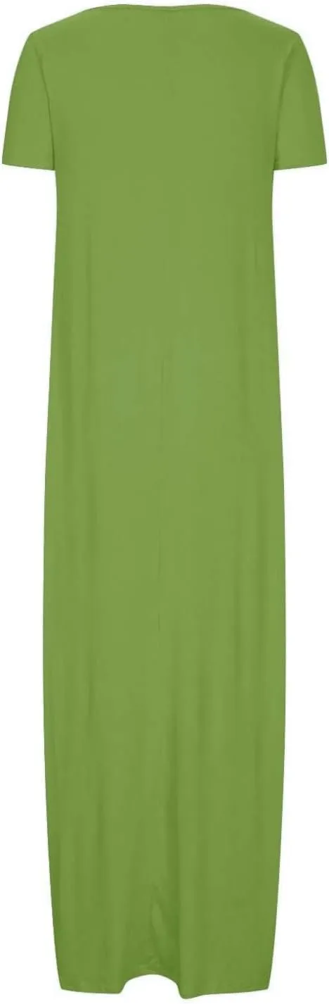 Women's Classic A-Line Dress with Pockets Comfort Fit Jersey Short Sleeve Casual Dresses