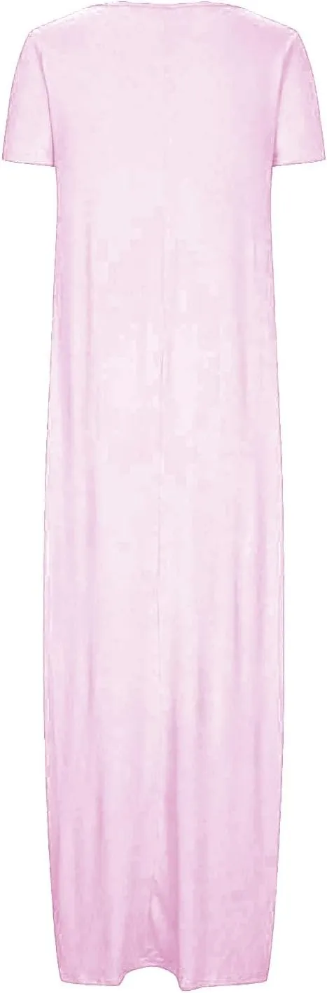 Women's Classic A-Line Dress with Pockets Comfort Fit Jersey Short Sleeve Casual Dresses