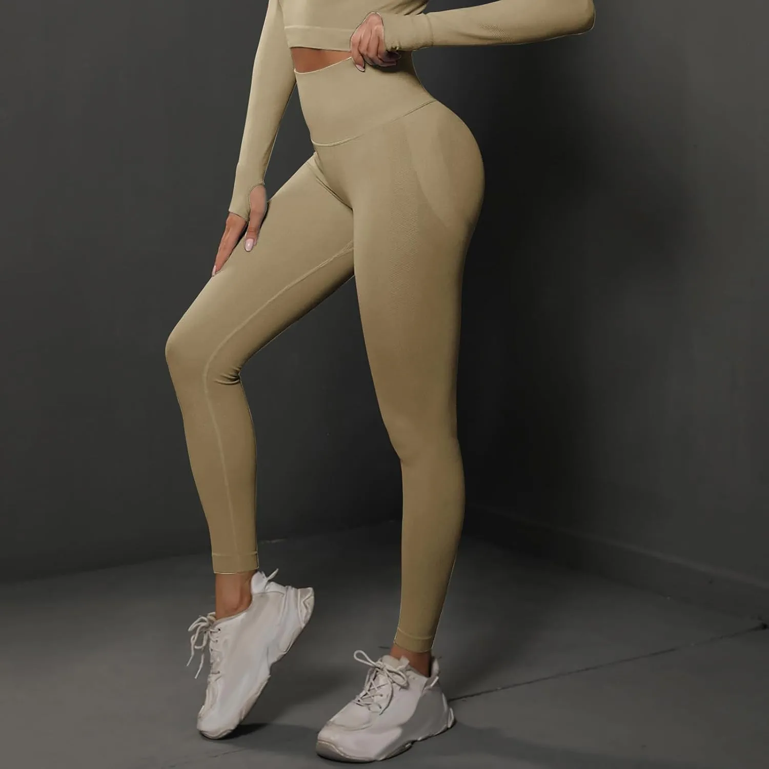Women's Compression Workout Lounge Pants High Waisted Yoga Leggings Scrunch Butt Stretchy Tights Skinny Athletic Trousers