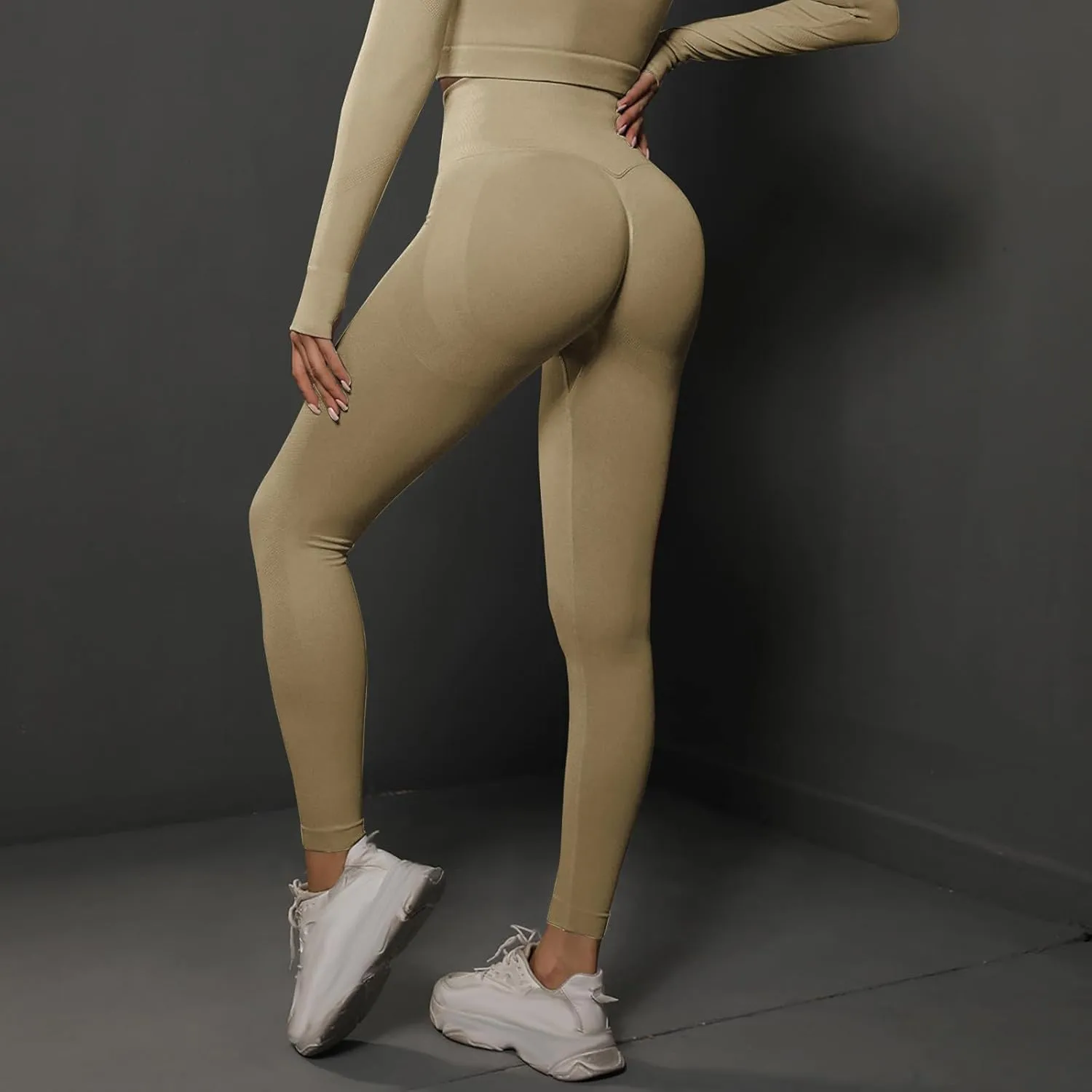 Women's Compression Workout Lounge Pants High Waisted Yoga Leggings Scrunch Butt Stretchy Tights Skinny Athletic Trousers
