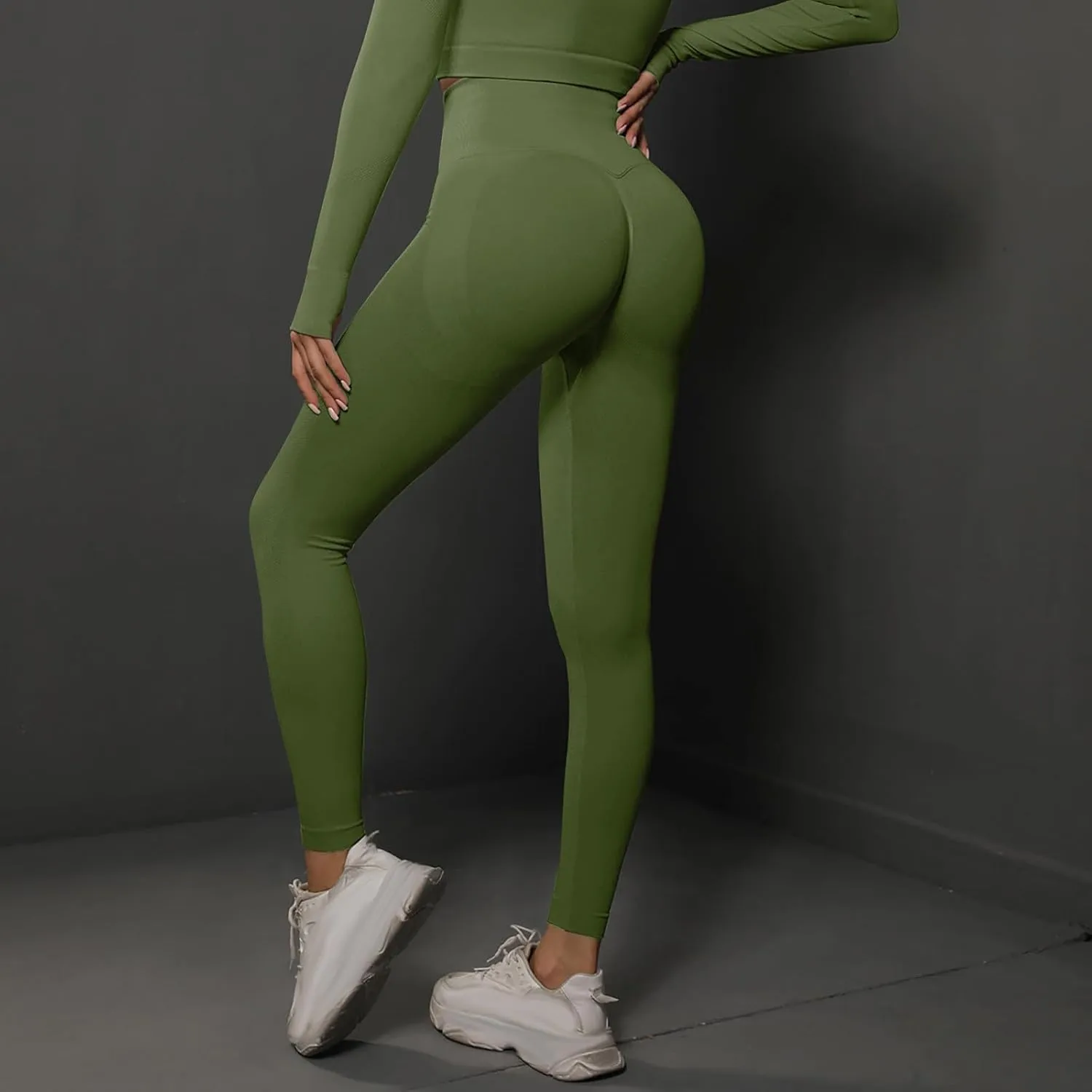 Women's Compression Workout Lounge Pants High Waisted Yoga Leggings Scrunch Butt Stretchy Tights Skinny Athletic Trousers