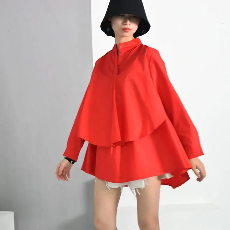 Women's Cotton Long-Sleeve Loose Shirt