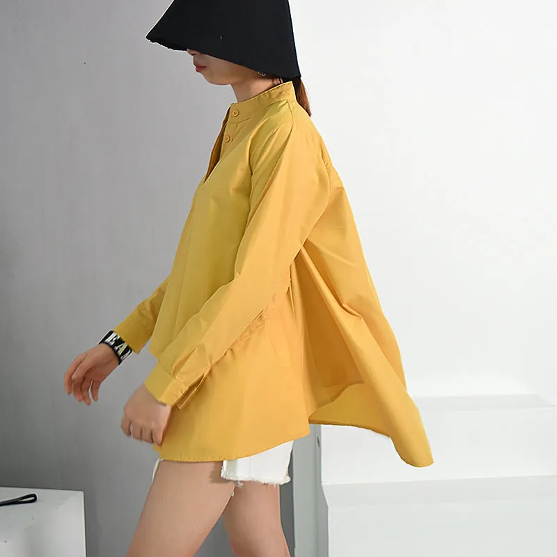 Women's Cotton Long-Sleeve Loose Shirt