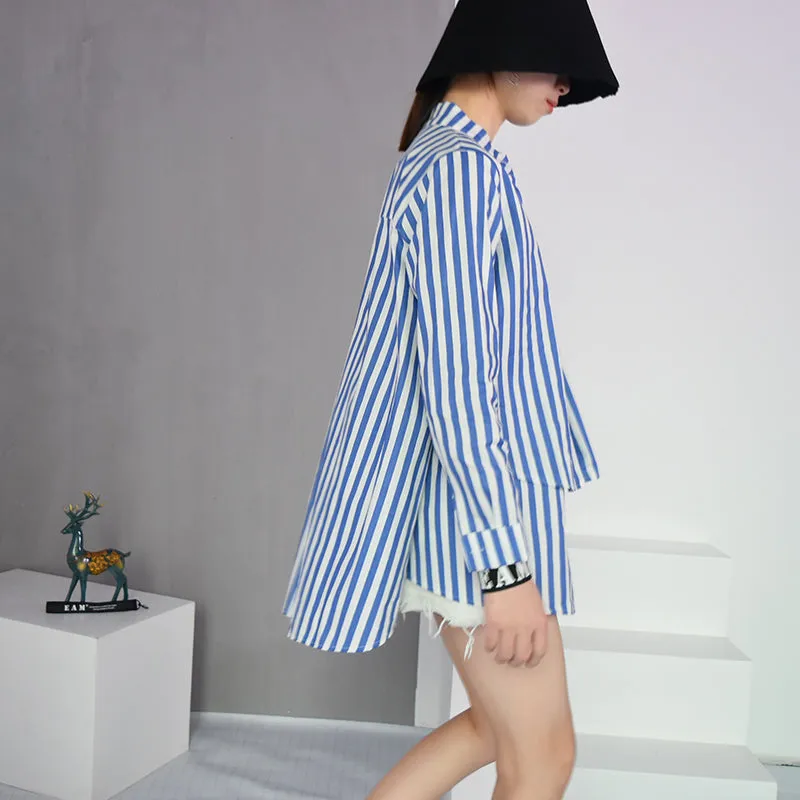 Women's Cotton Long-Sleeve Loose Shirt