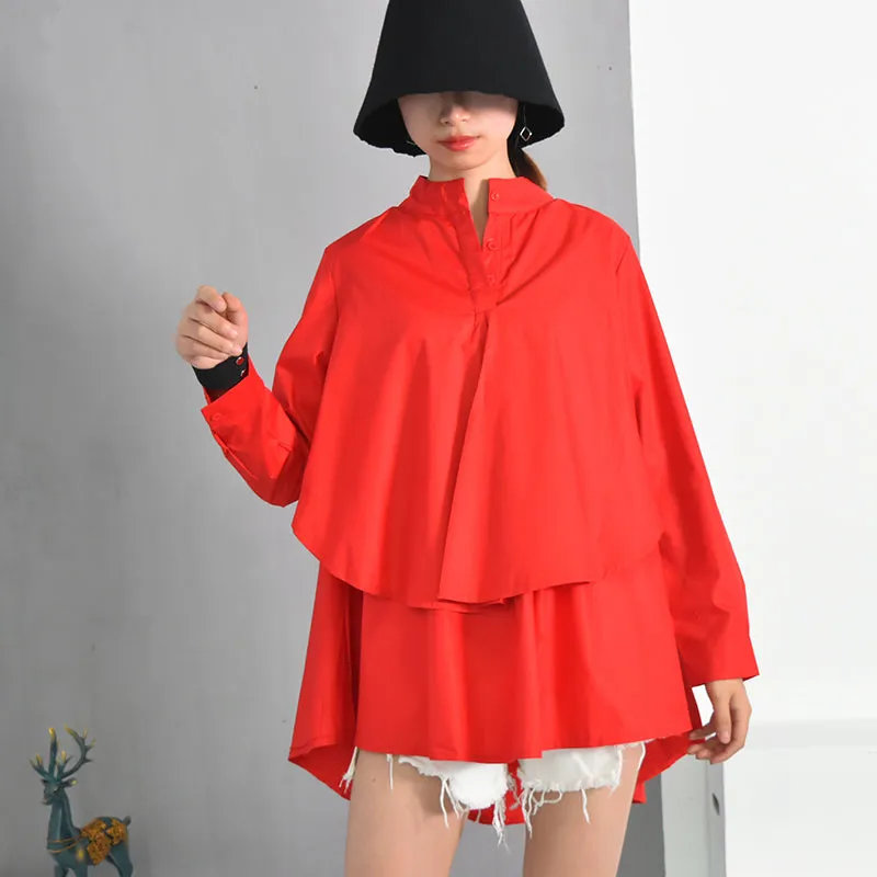 Women's Cotton Long-Sleeve Loose Shirt