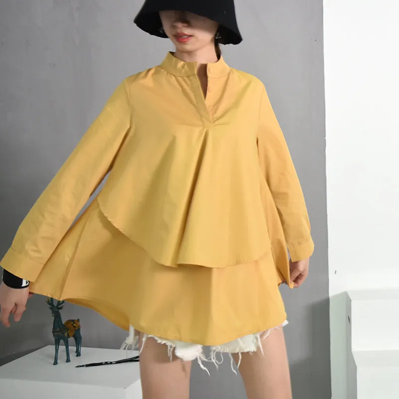 Women's Cotton Long-Sleeve Loose Shirt