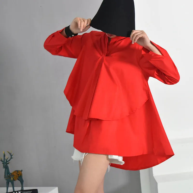 Women's Cotton Long-Sleeve Loose Shirt