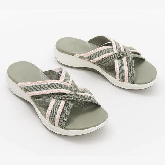 Women’s Cross-Strap Slip-On Casual Sandals