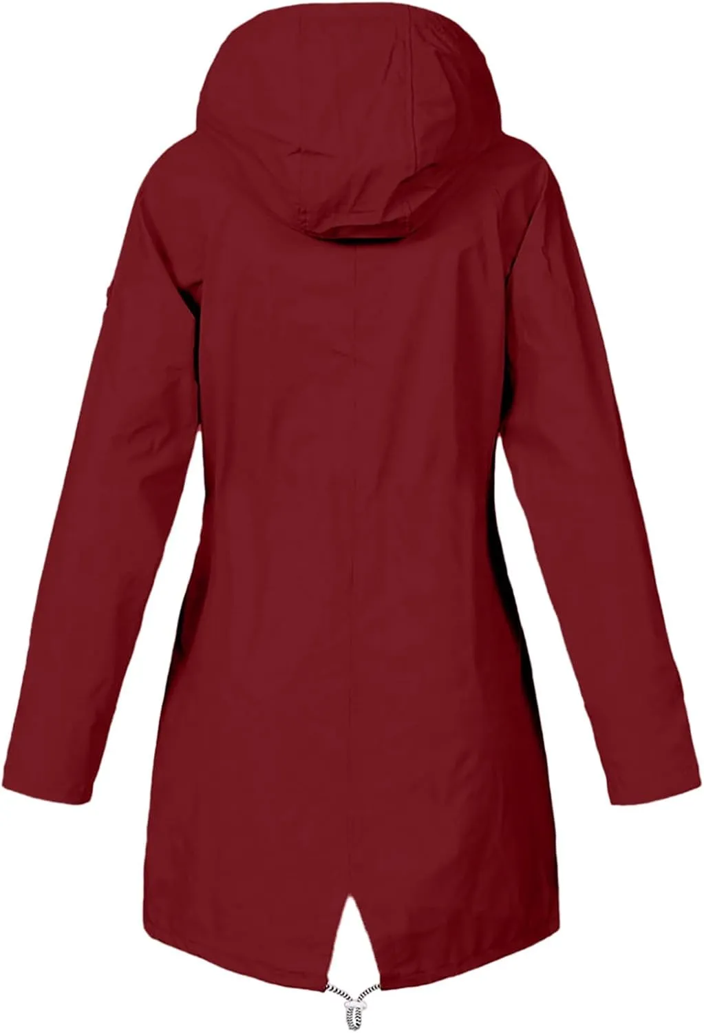 Womens Fashion Casaul Rain Jacket With Hood Lightweight Long Sleeve Windbreaker Zip Up Lightweight Hooded Jacket