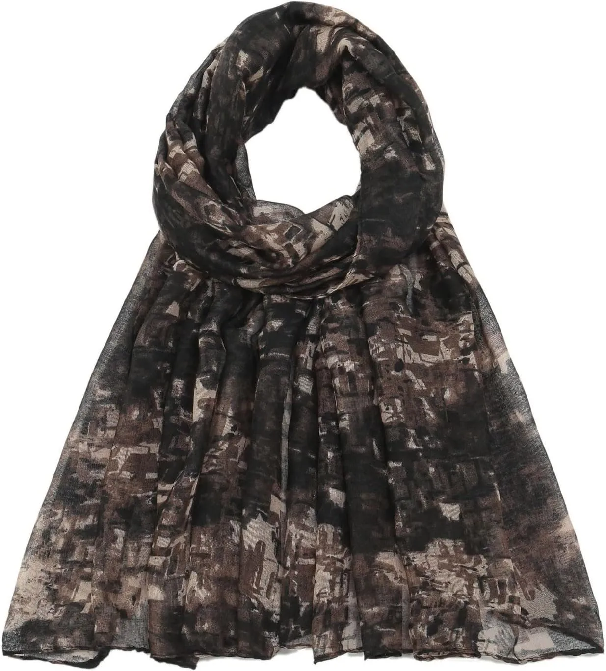 Womens Floral Print Chiffon Scarf Fashion Scarves Lightweight Sun Sunscreen Proof Silk Blend Lightweight Beach Scarfs