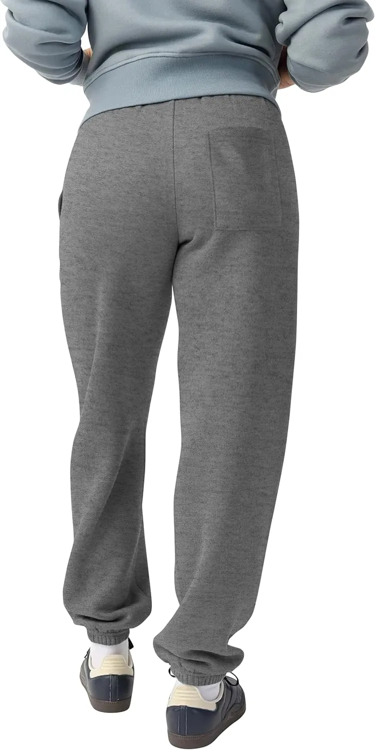 Womens Heavyweight Sweatpants with Pocket Comfort Fit Lounge Relaxed Gym Fleece Jogger Pants S-5XL
